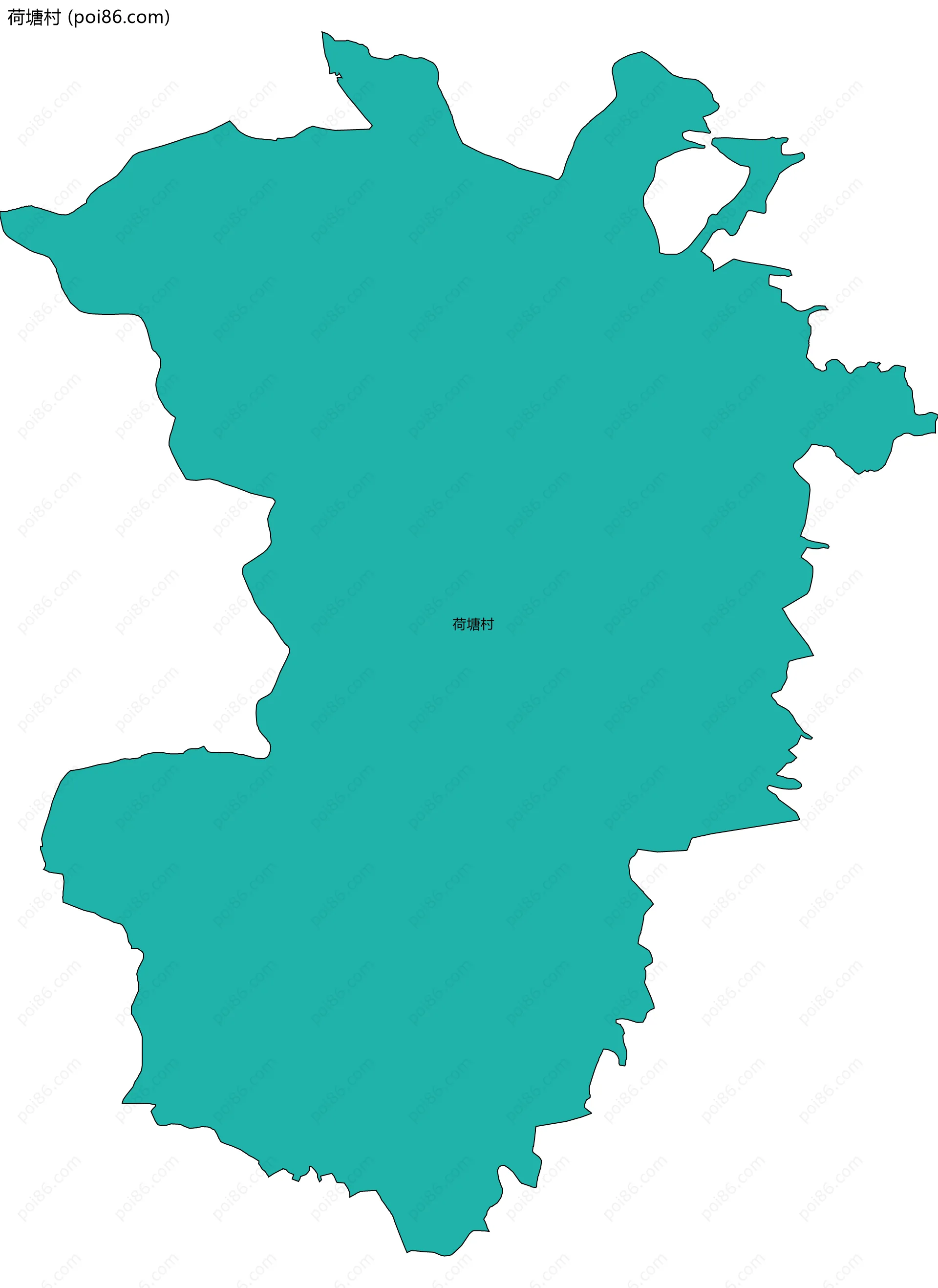 荷塘村边界地图