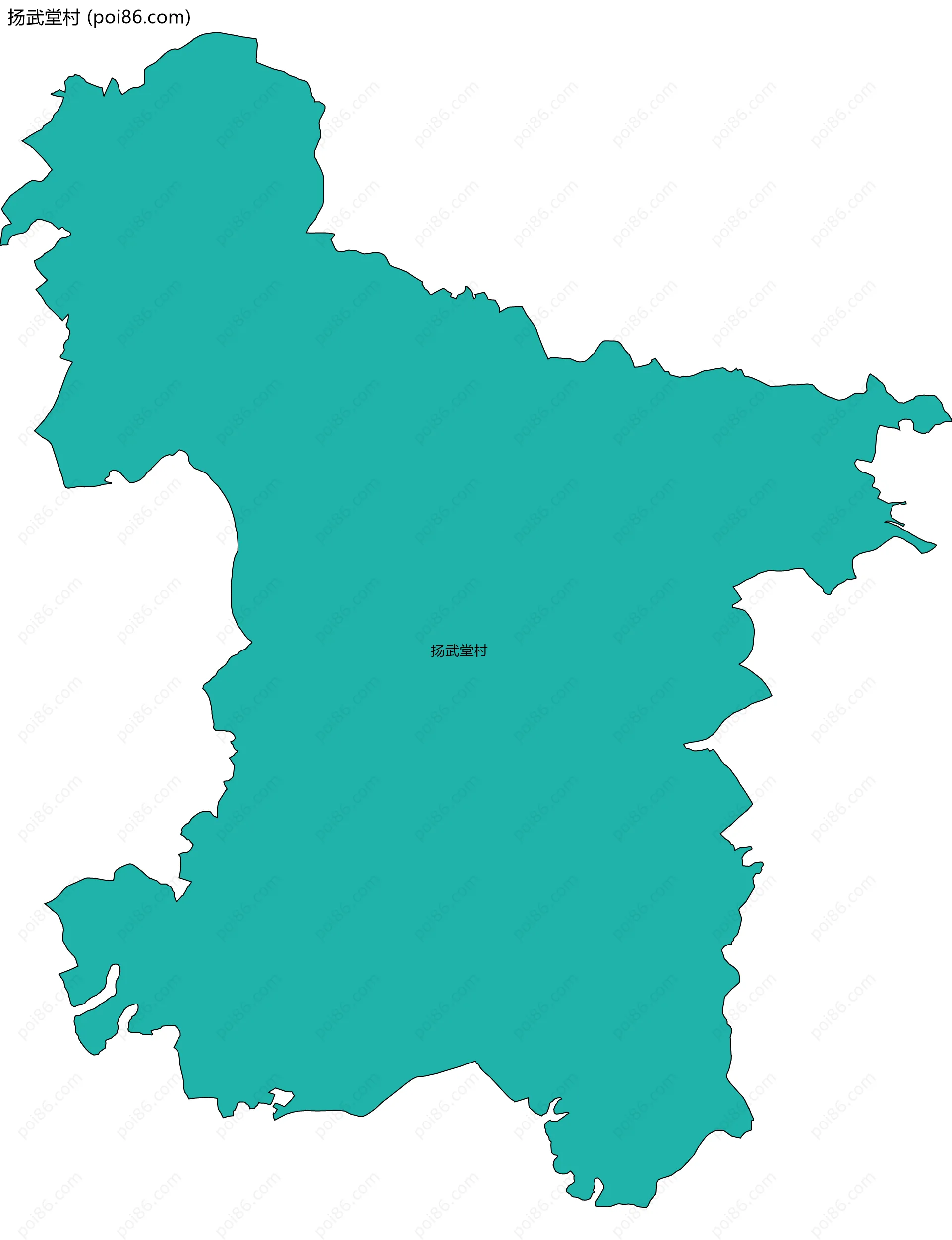 扬武堂村边界地图