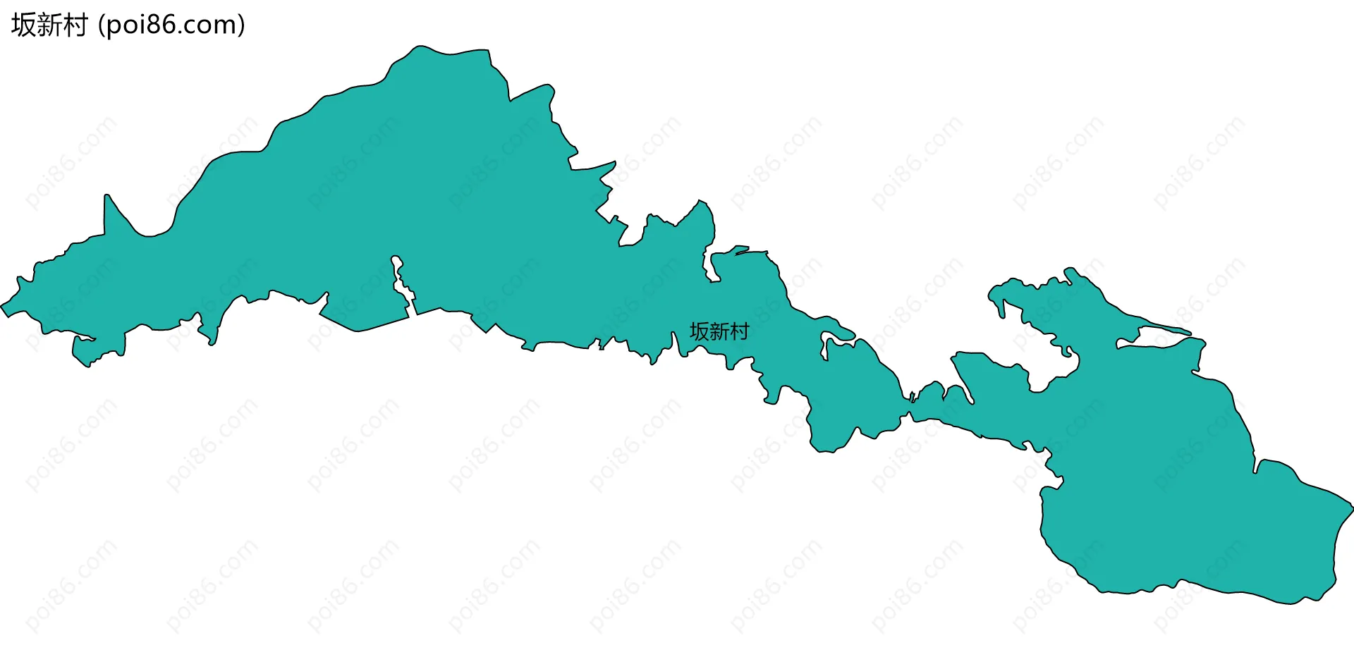 坂新村边界地图