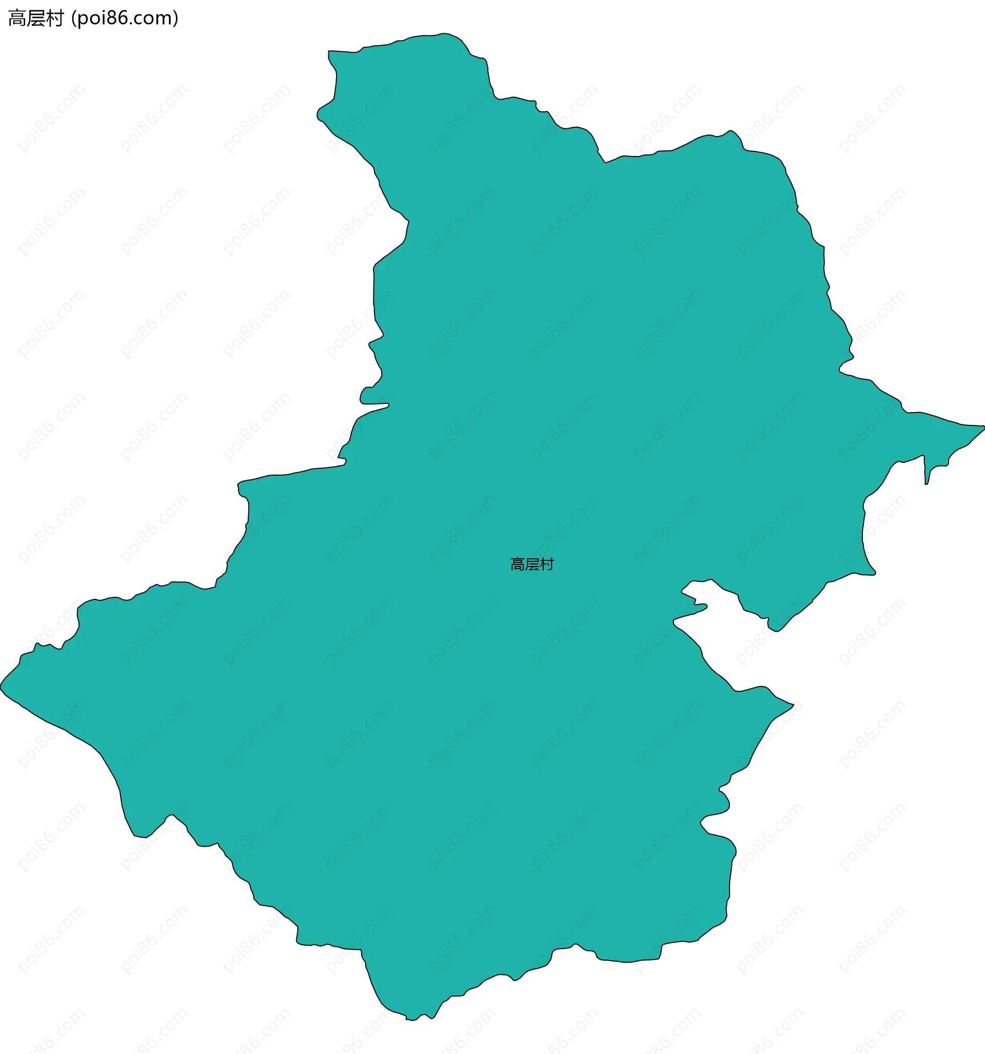 高层村边界地图
