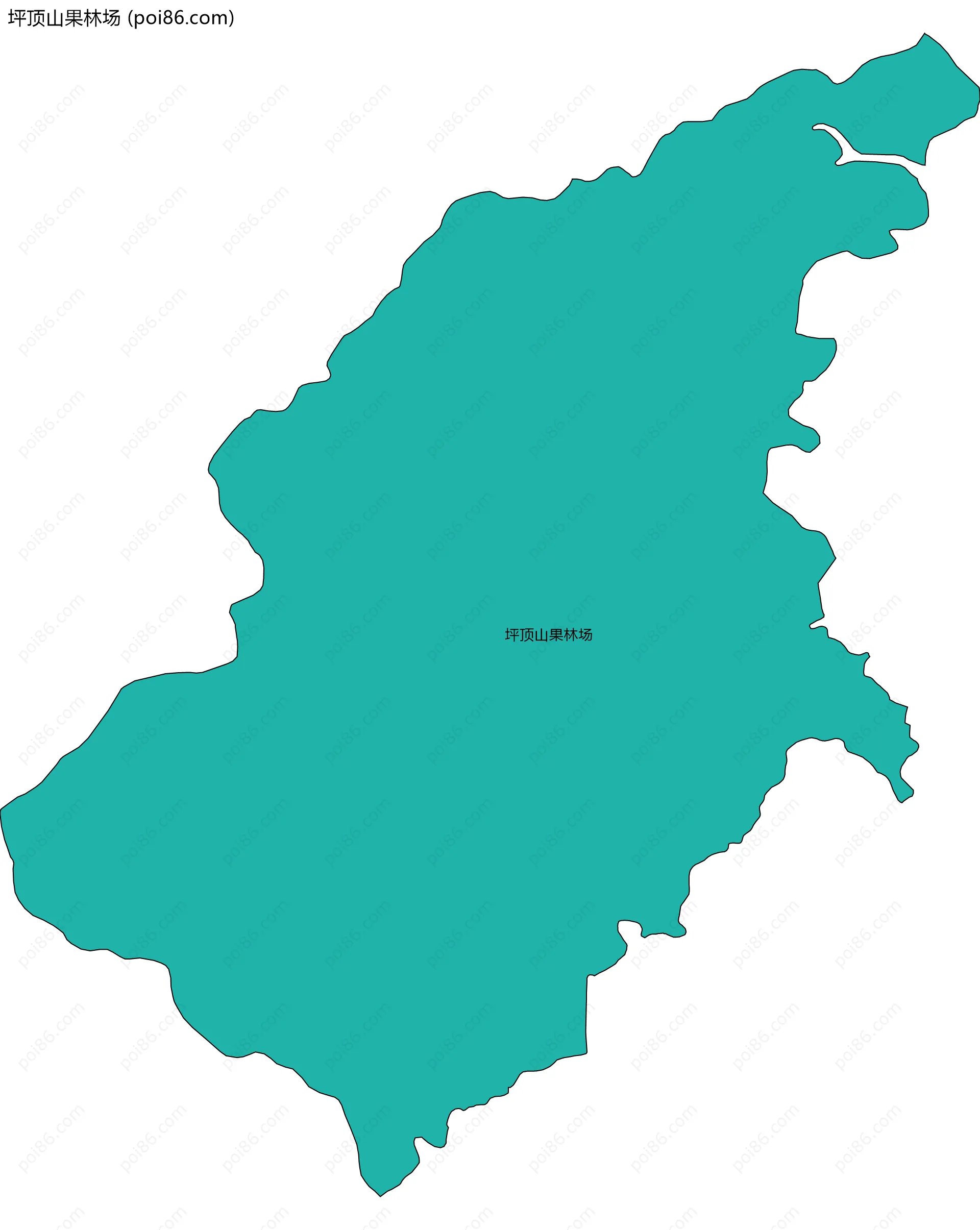 坪顶山果林场边界地图