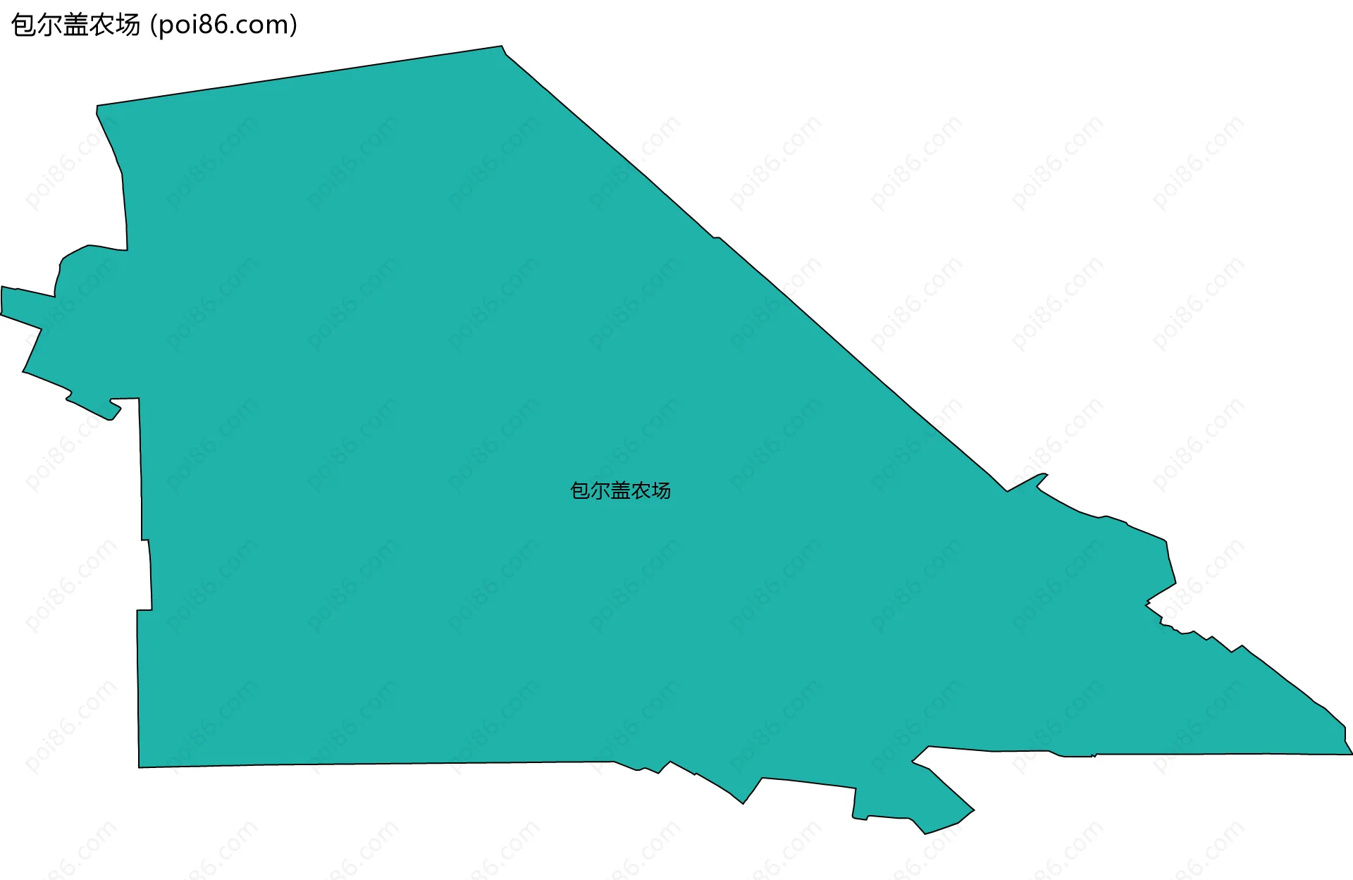 包尔盖农场边界地图(五级行政区划)