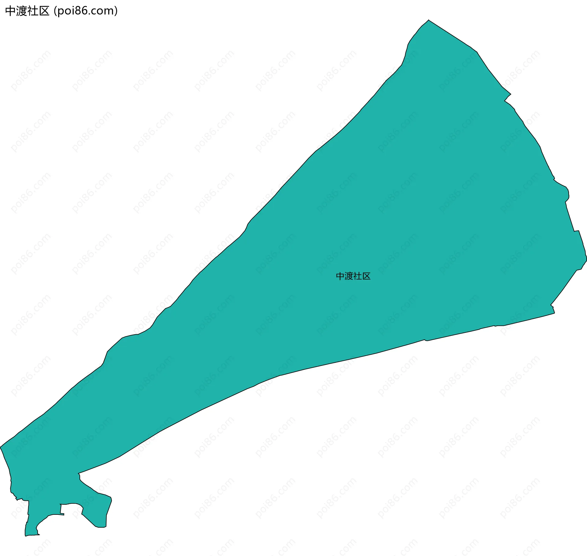 中渡社区边界地图