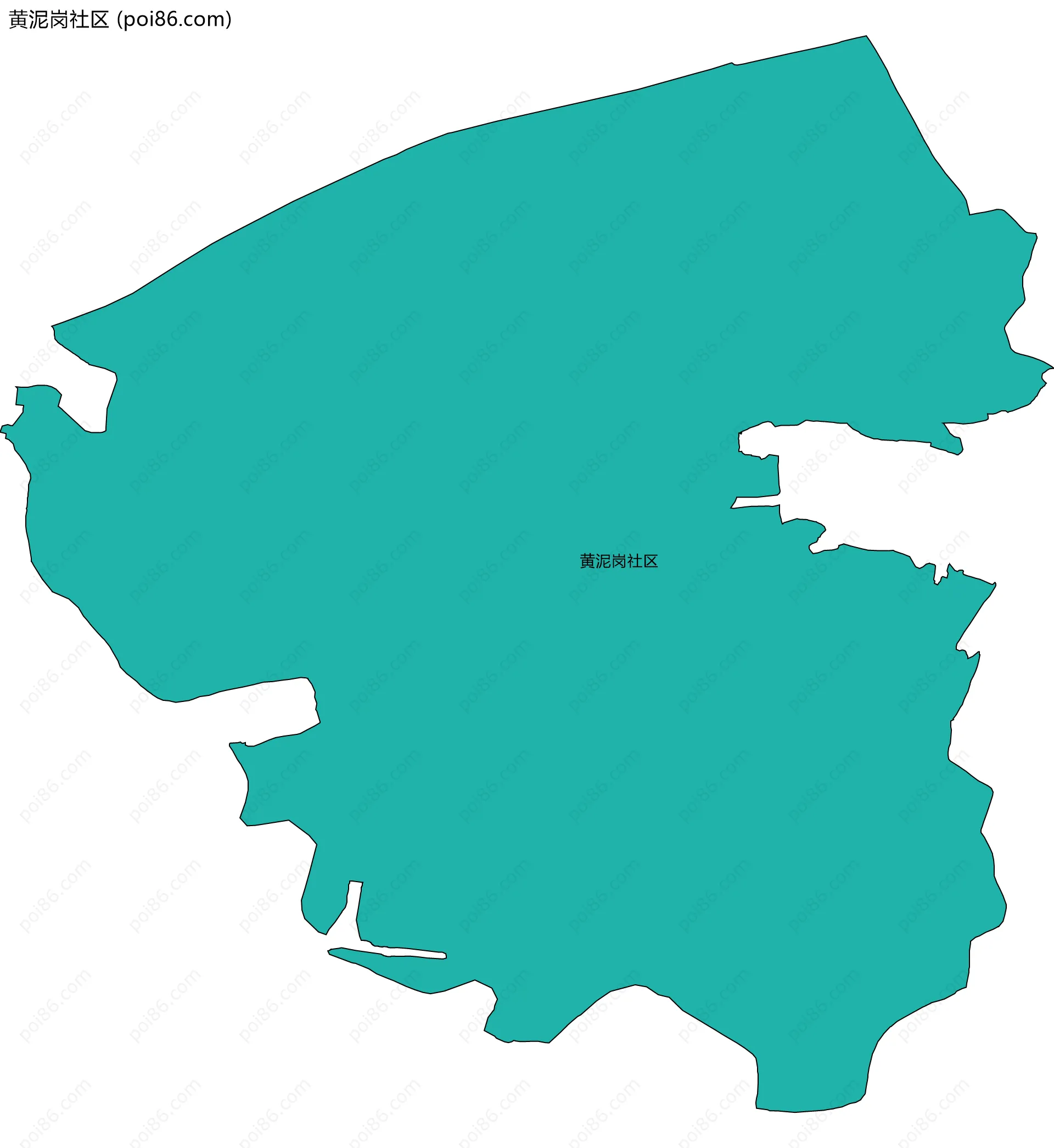 黄泥岗社区边界地图