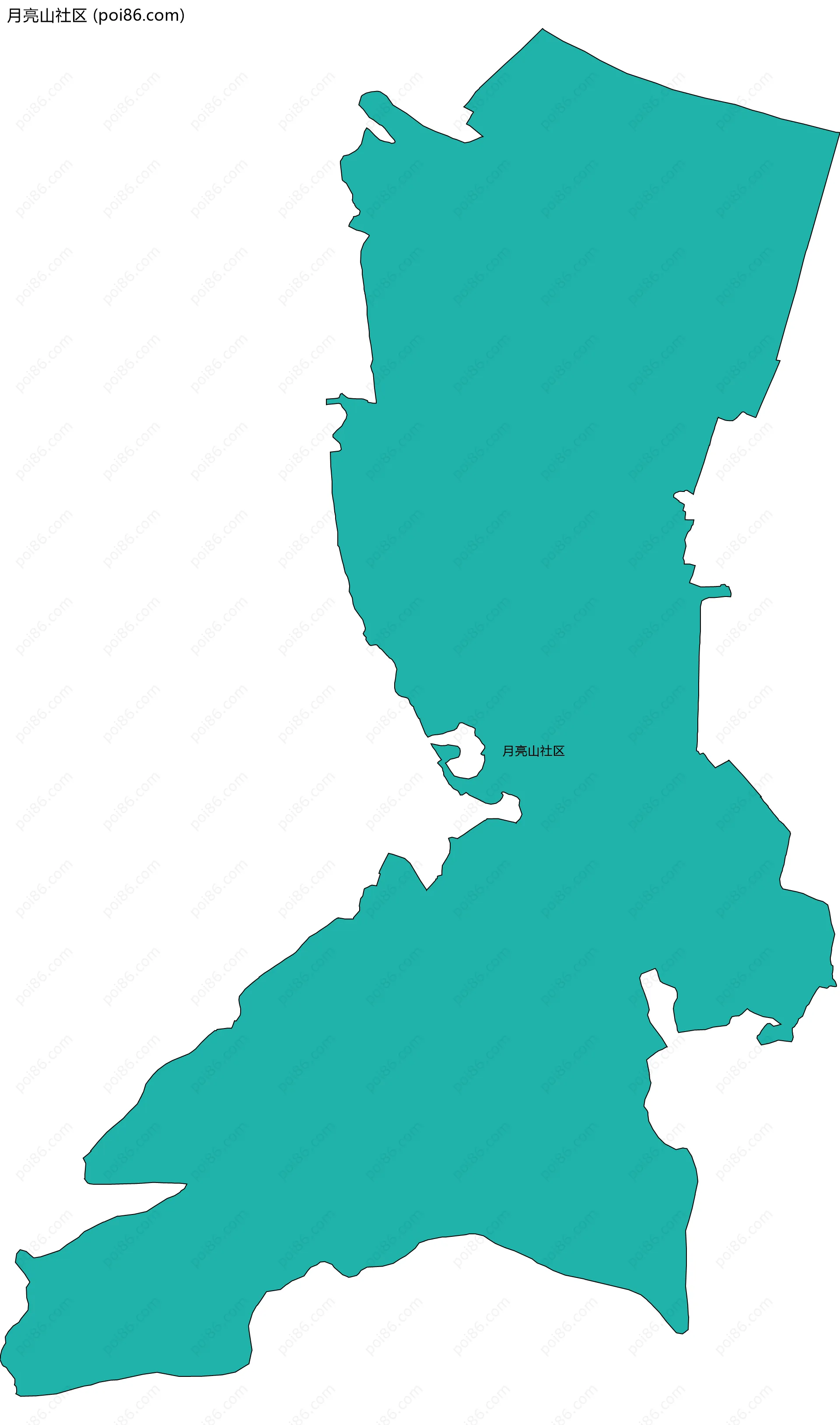 月亮山社区边界地图