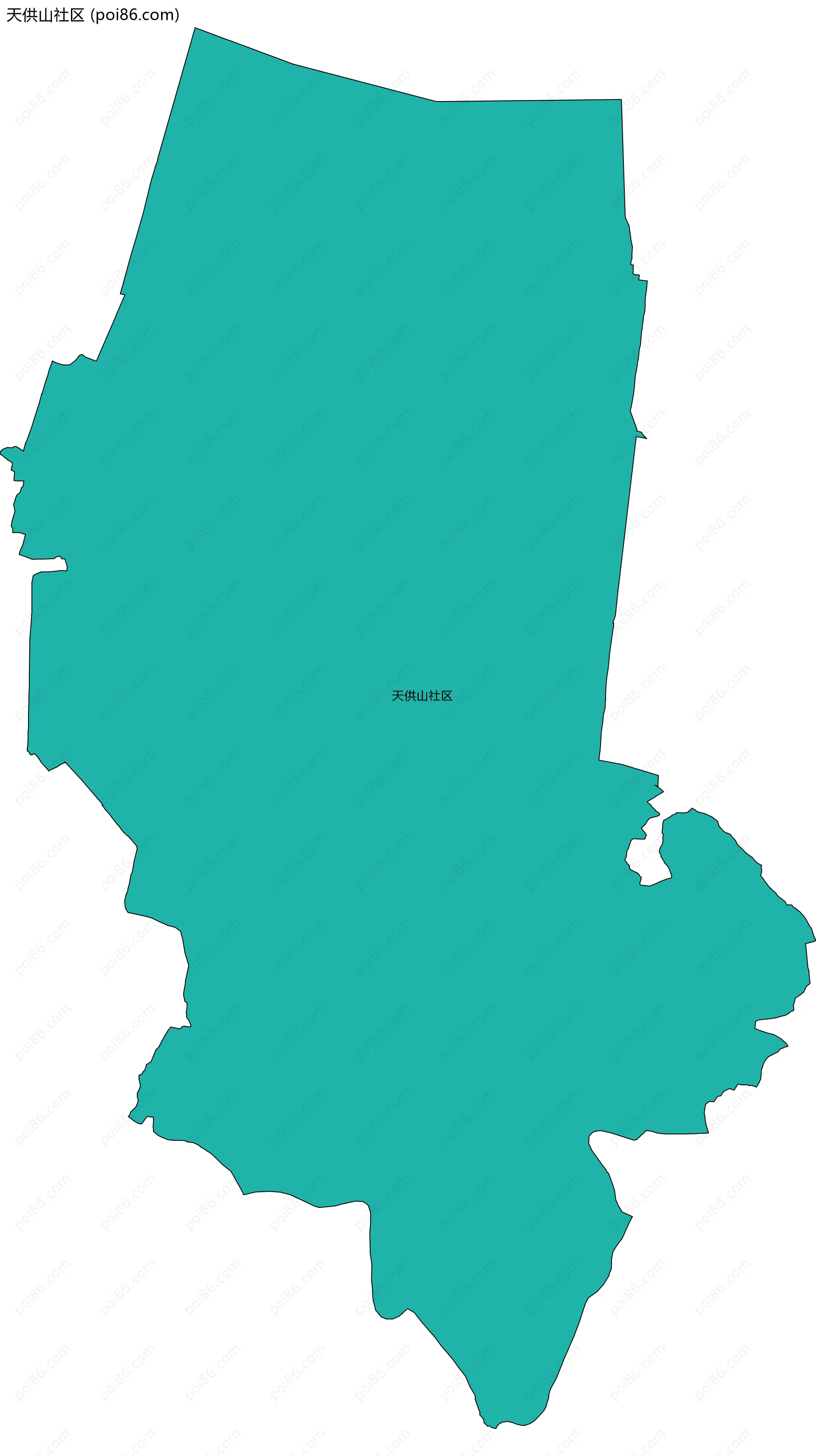 天供山社区边界地图