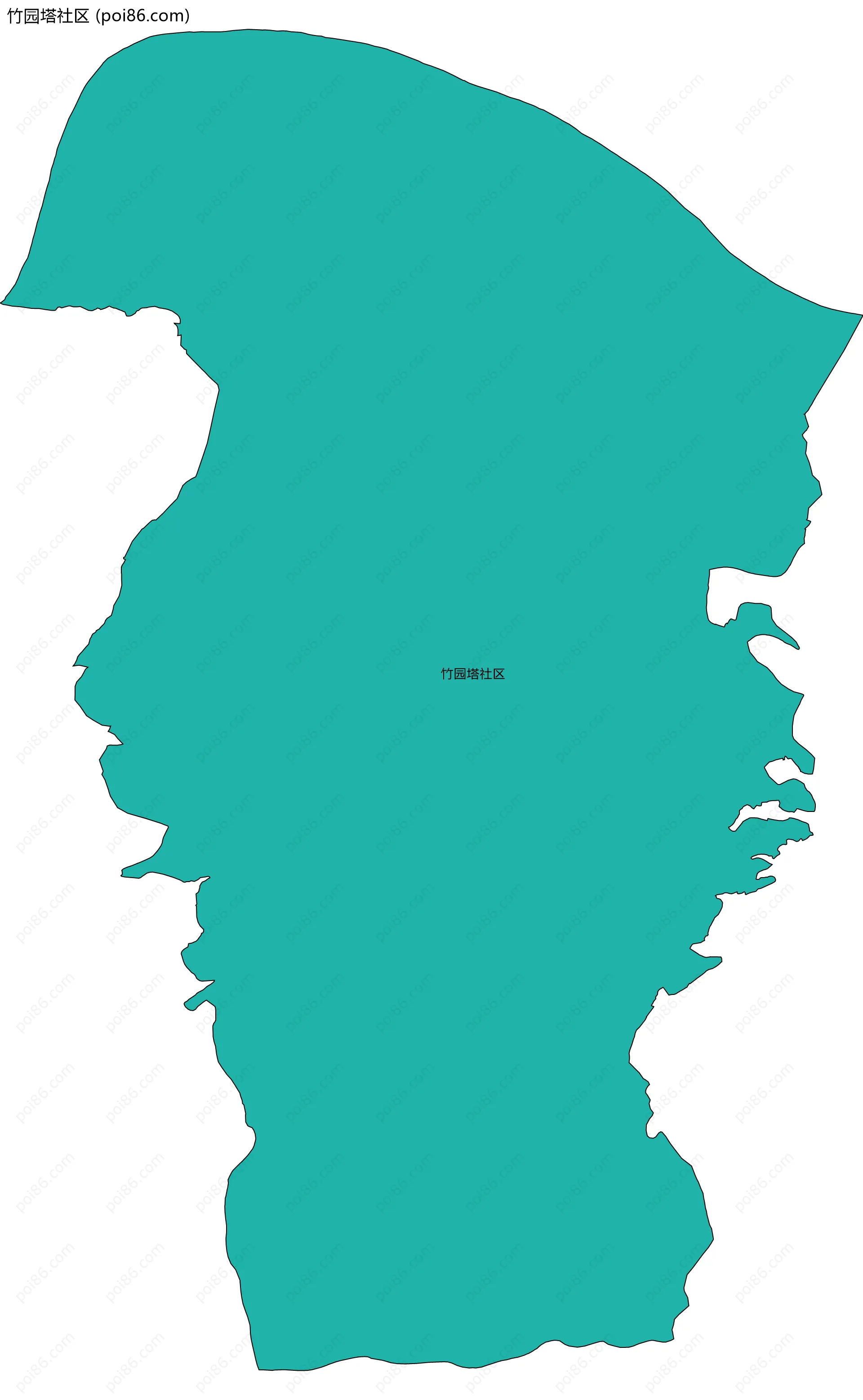 竹园塔社区边界地图