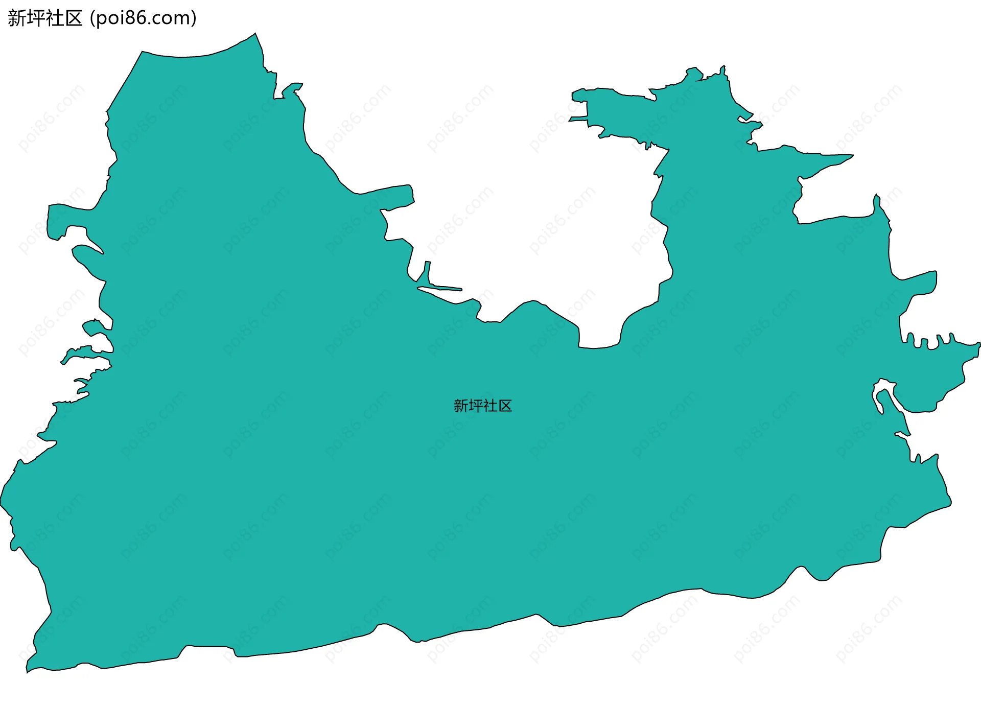 新坪社区边界地图
