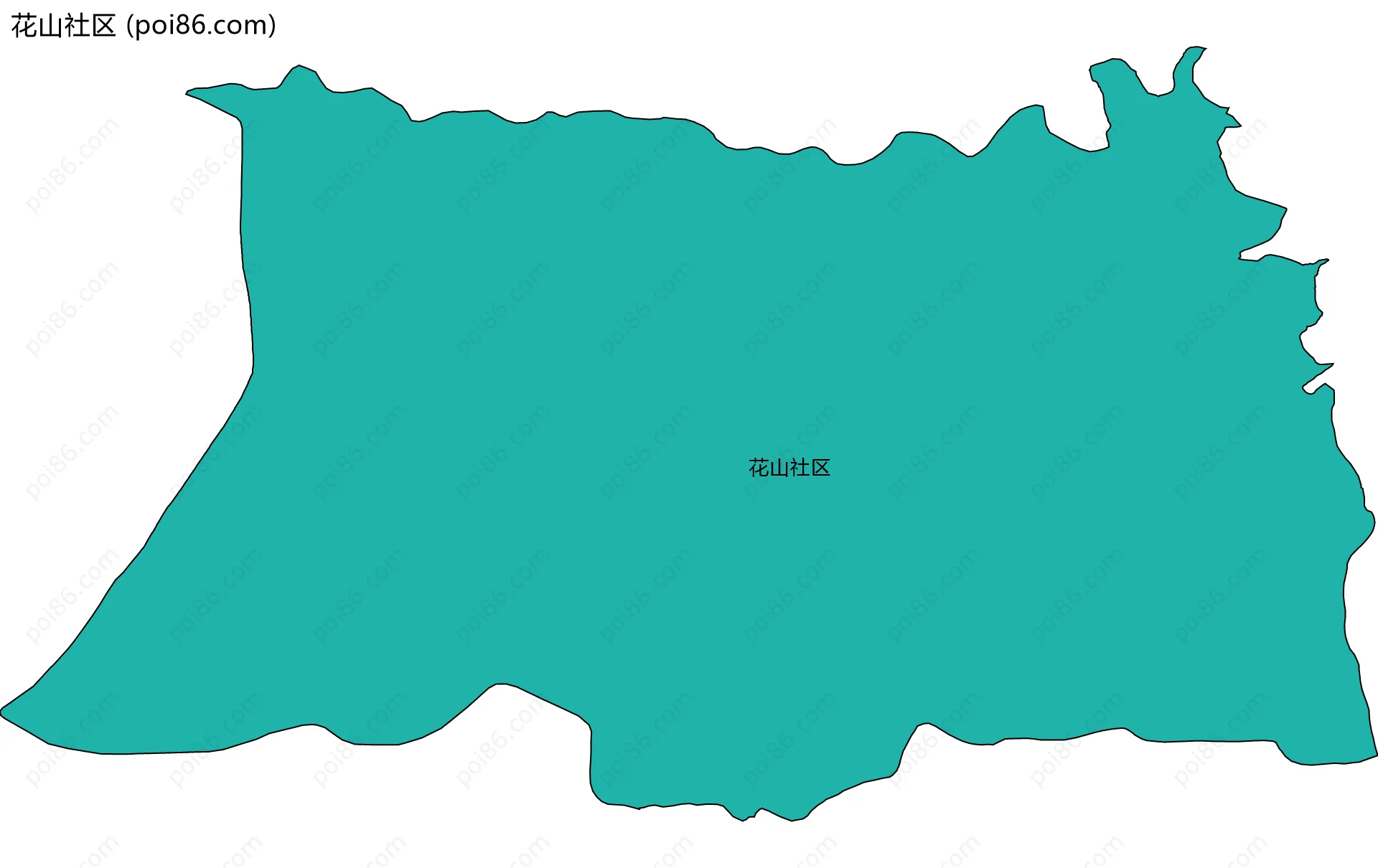 花山社区边界地图