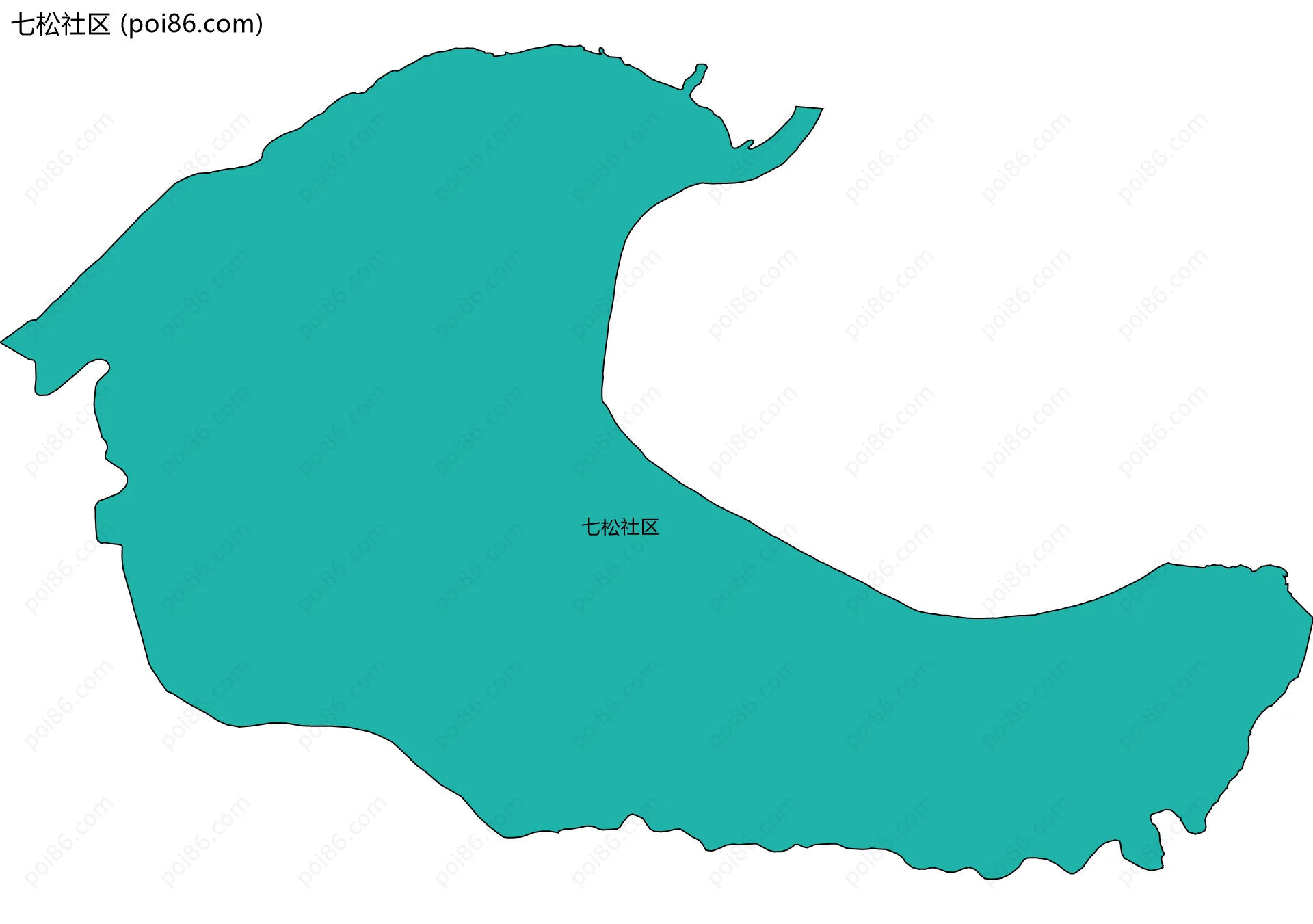 七松社区边界地图