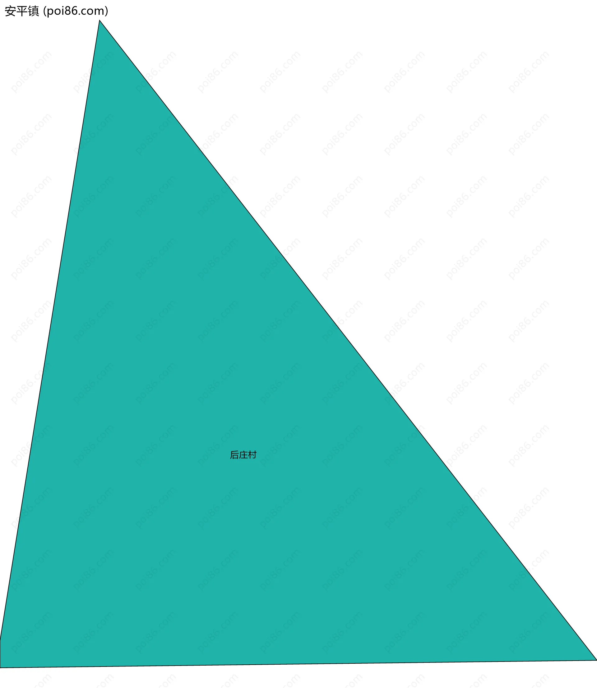 安平镇边界地图(五级行政区划)