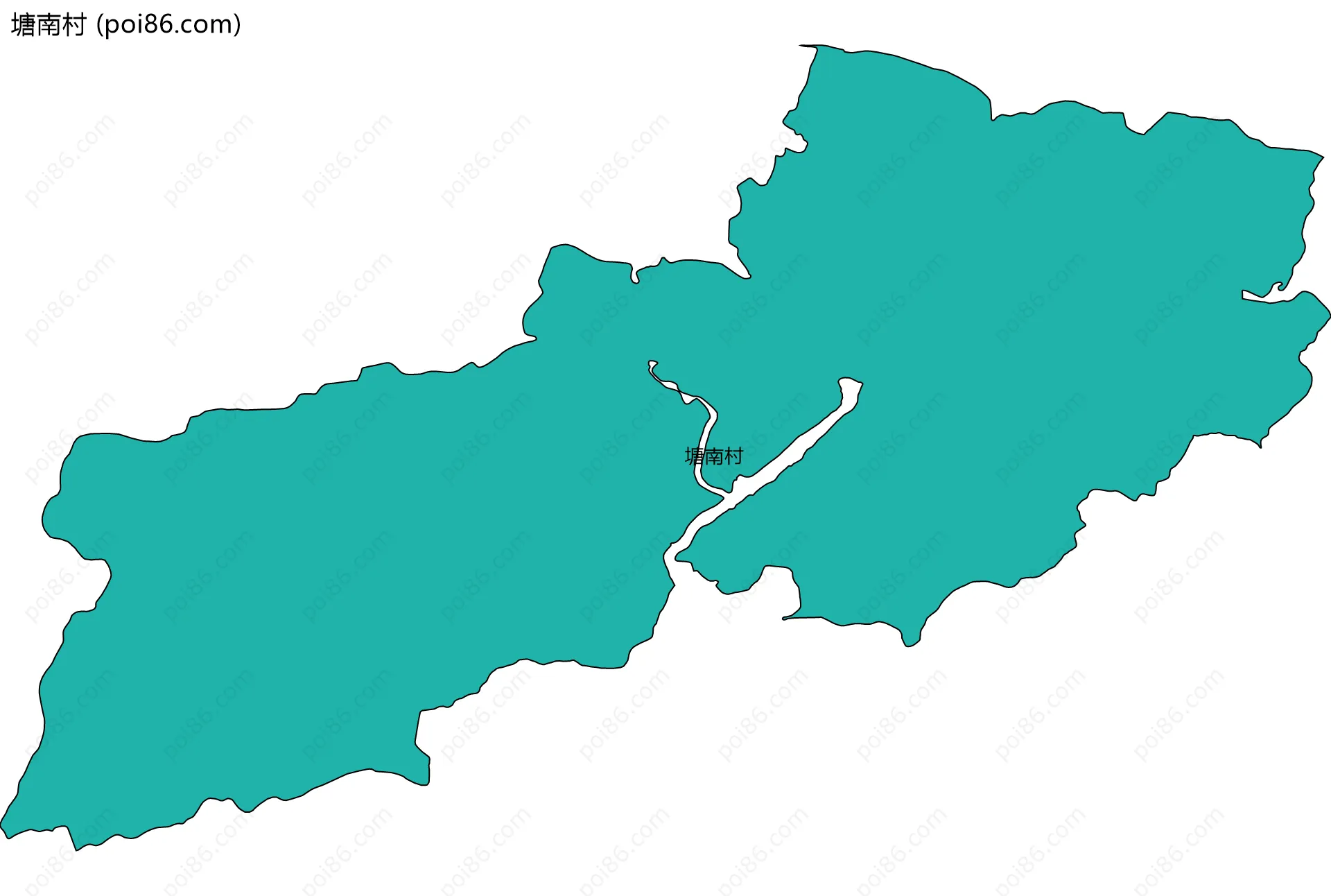 塘南村边界地图