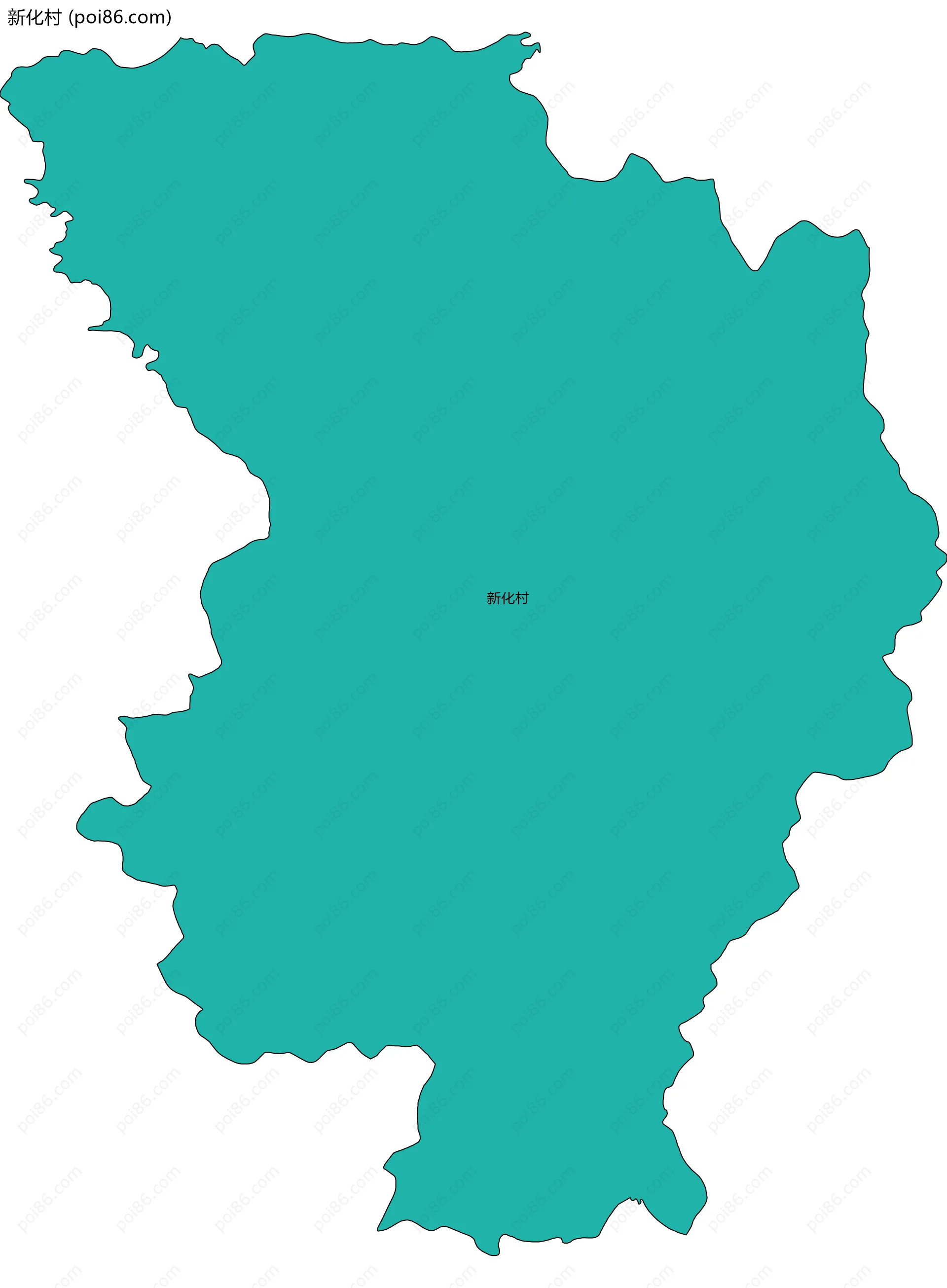 新化村边界地图