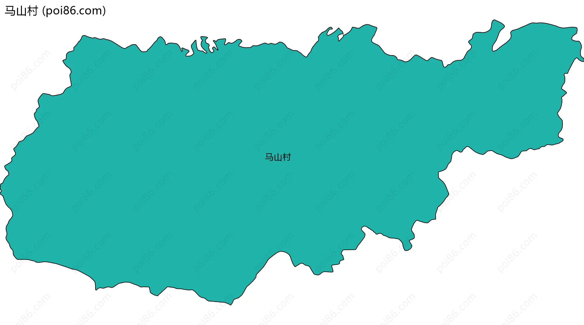 马山村边界地图