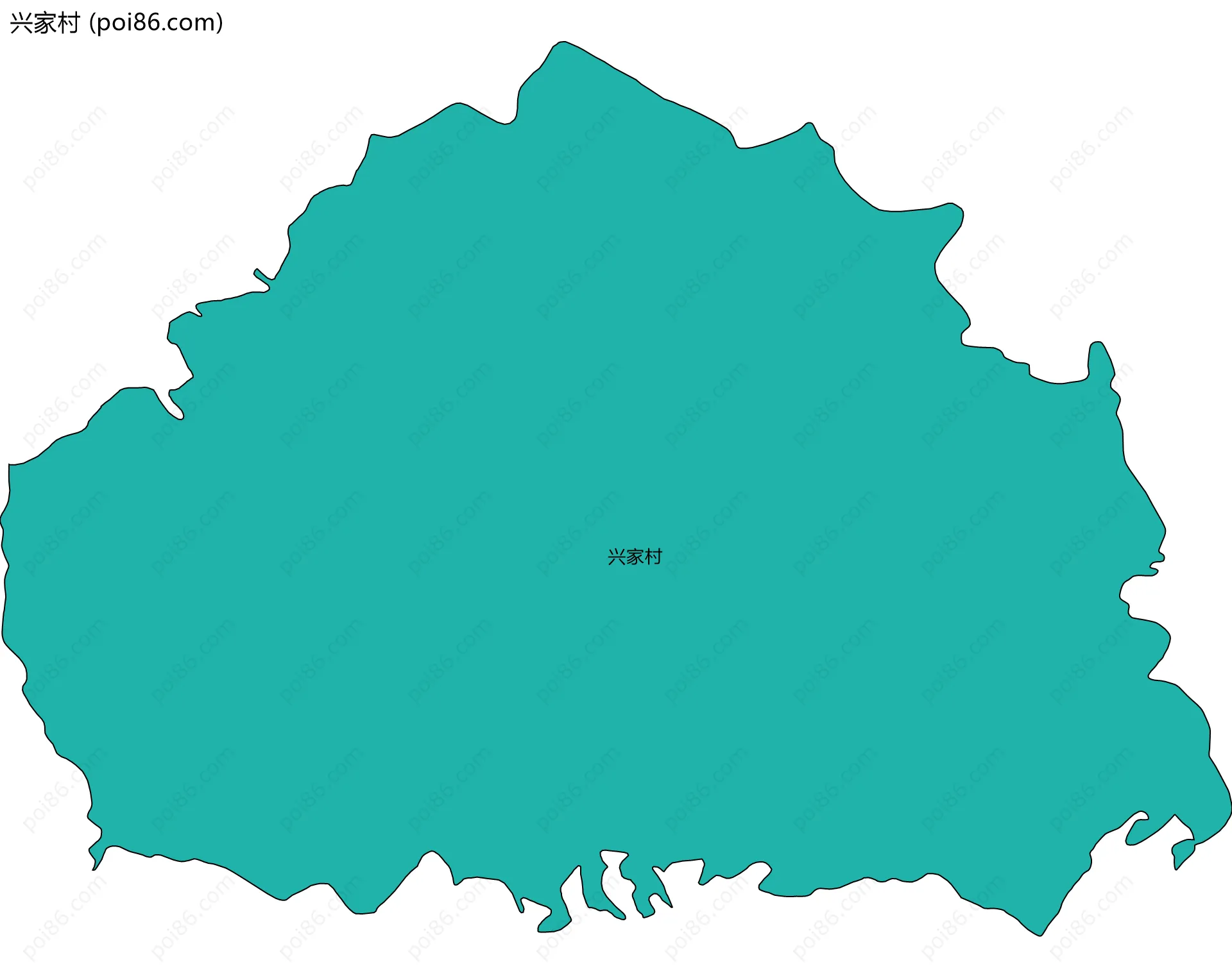 兴家村边界地图