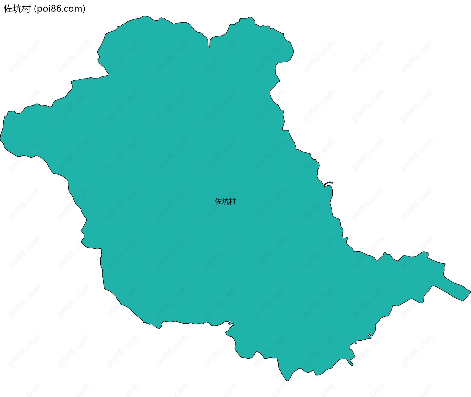 佐坑村边界地图