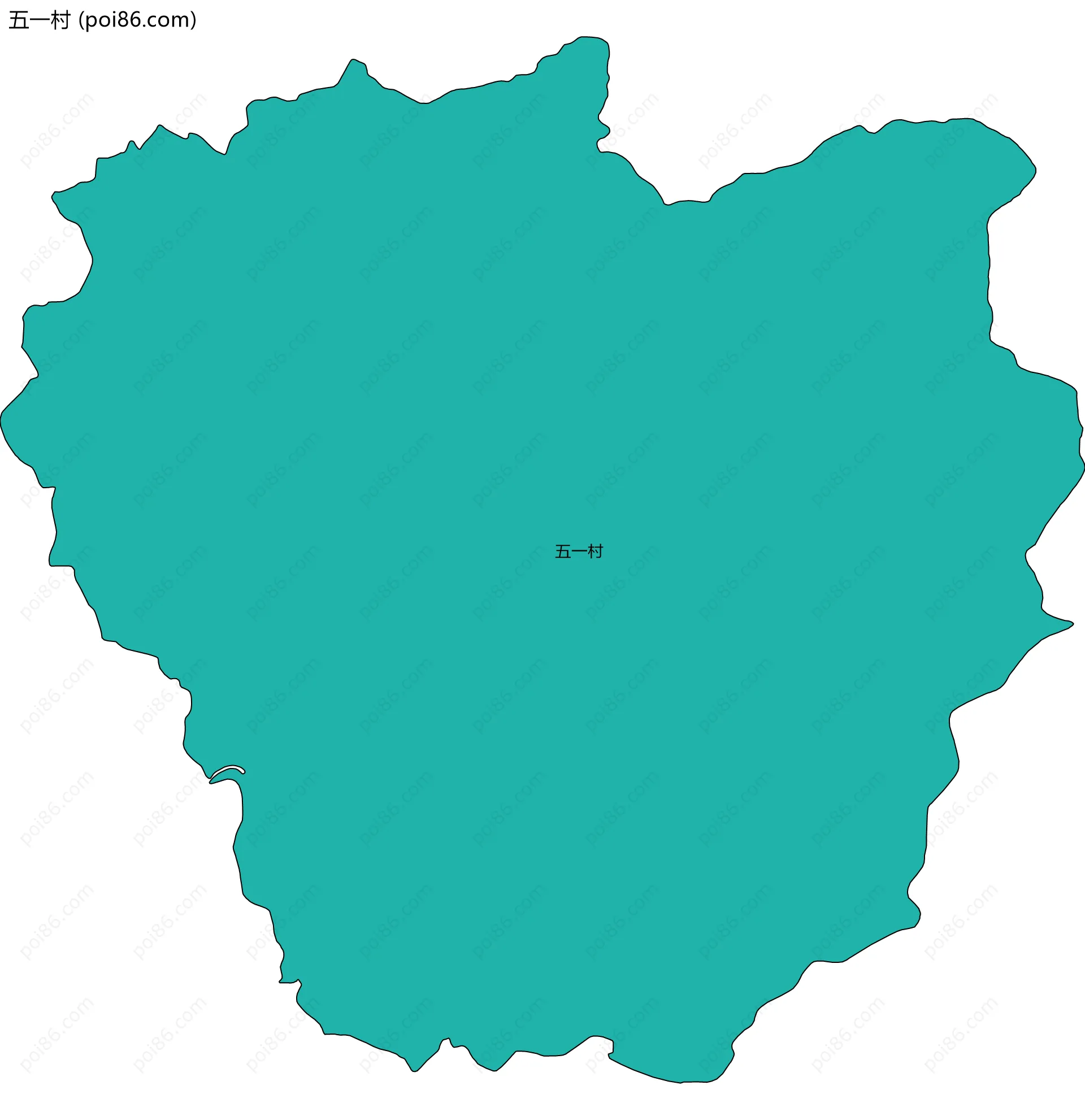 五一村边界地图