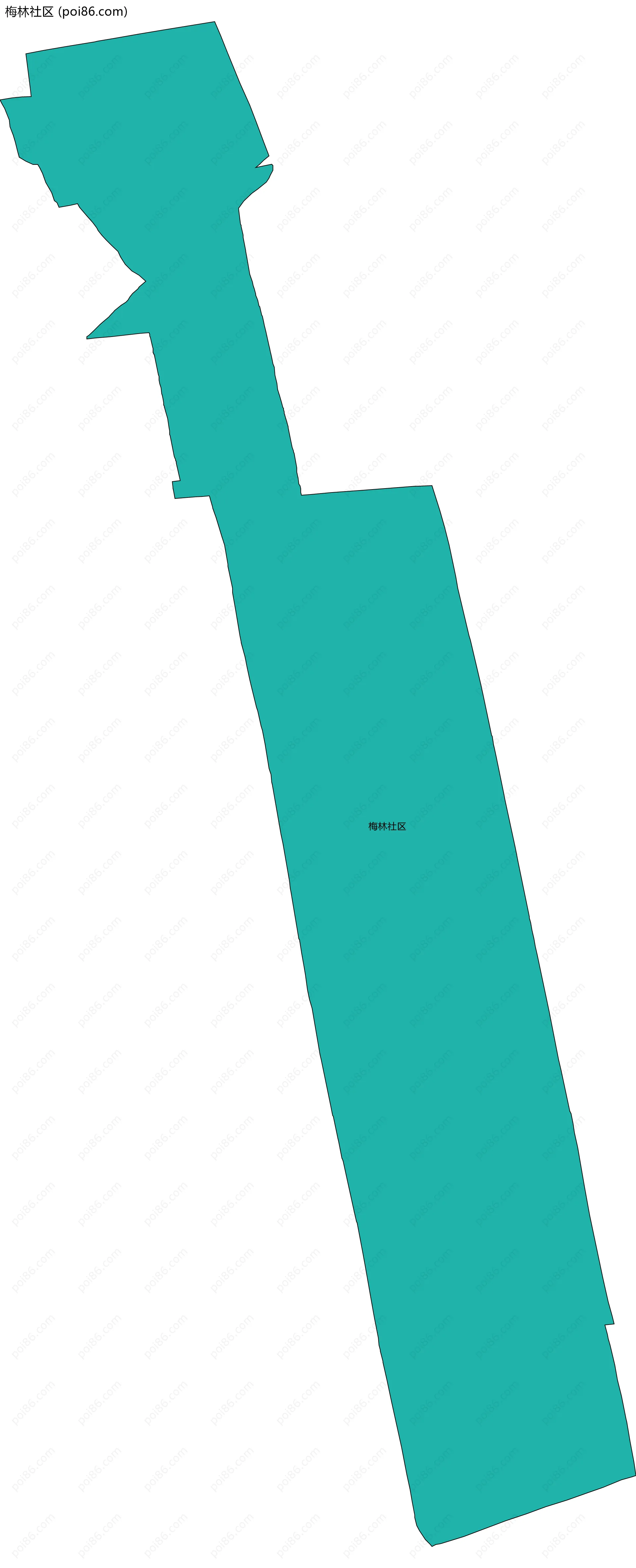 梅林社区边界地图