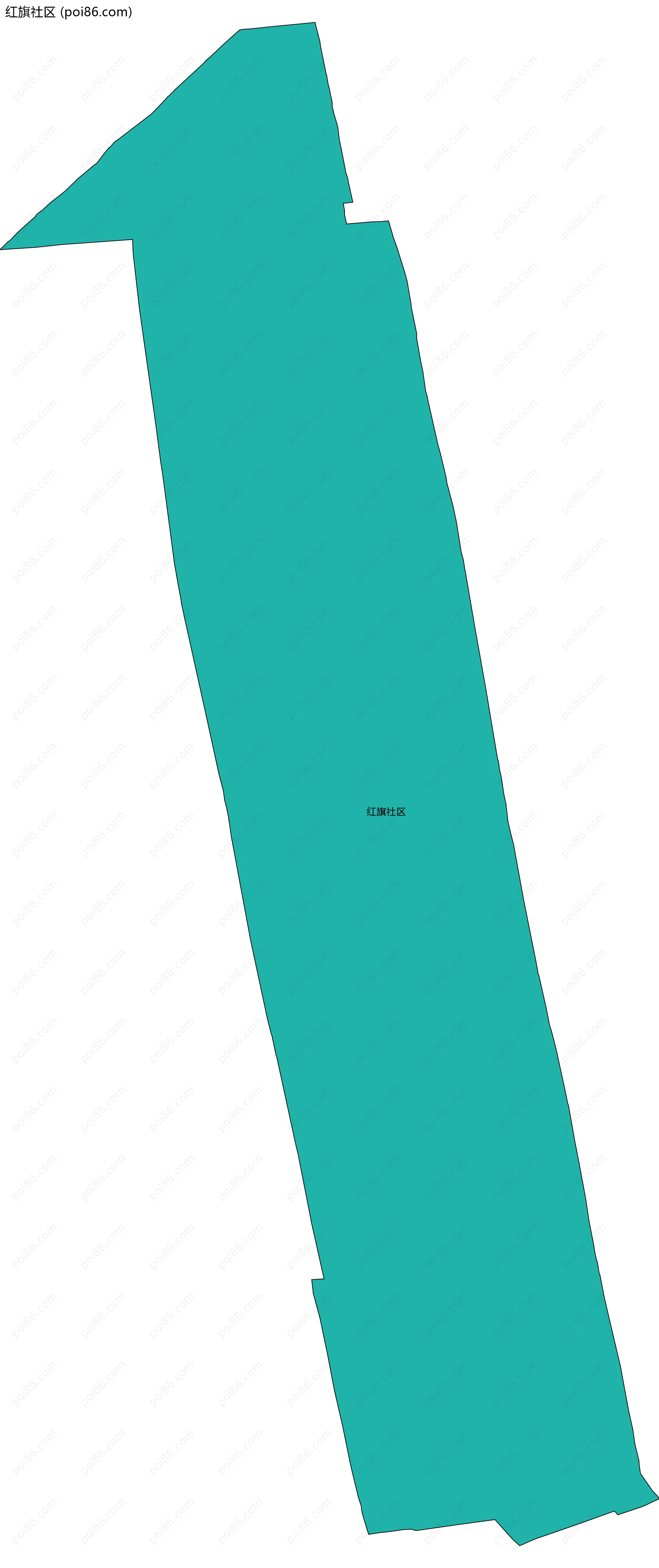 红旗社区边界地图