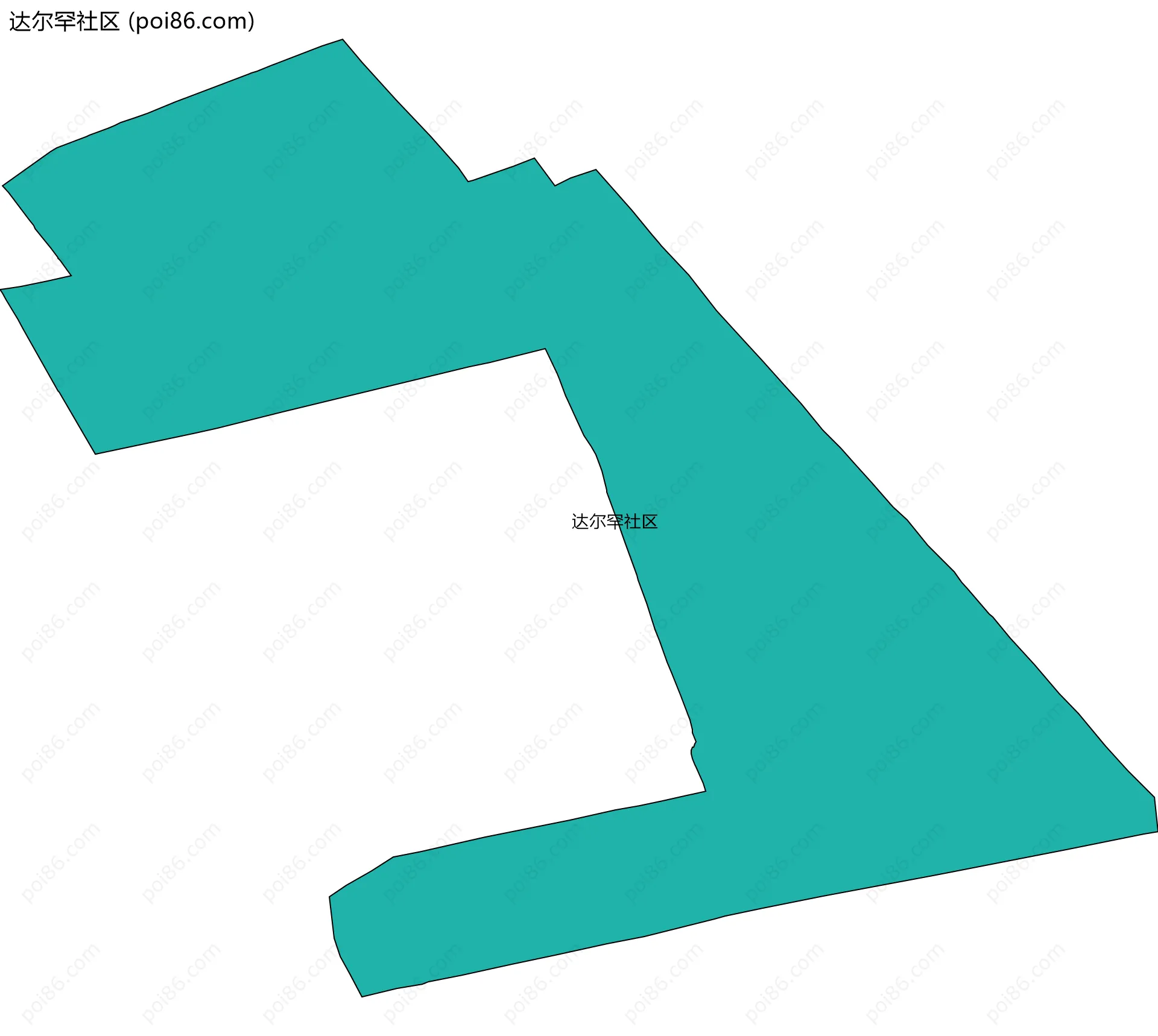 达尔罕社区边界地图
