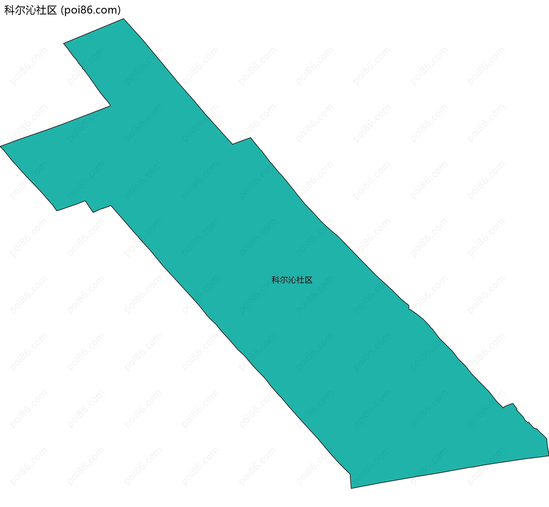 科尔沁社区边界地图