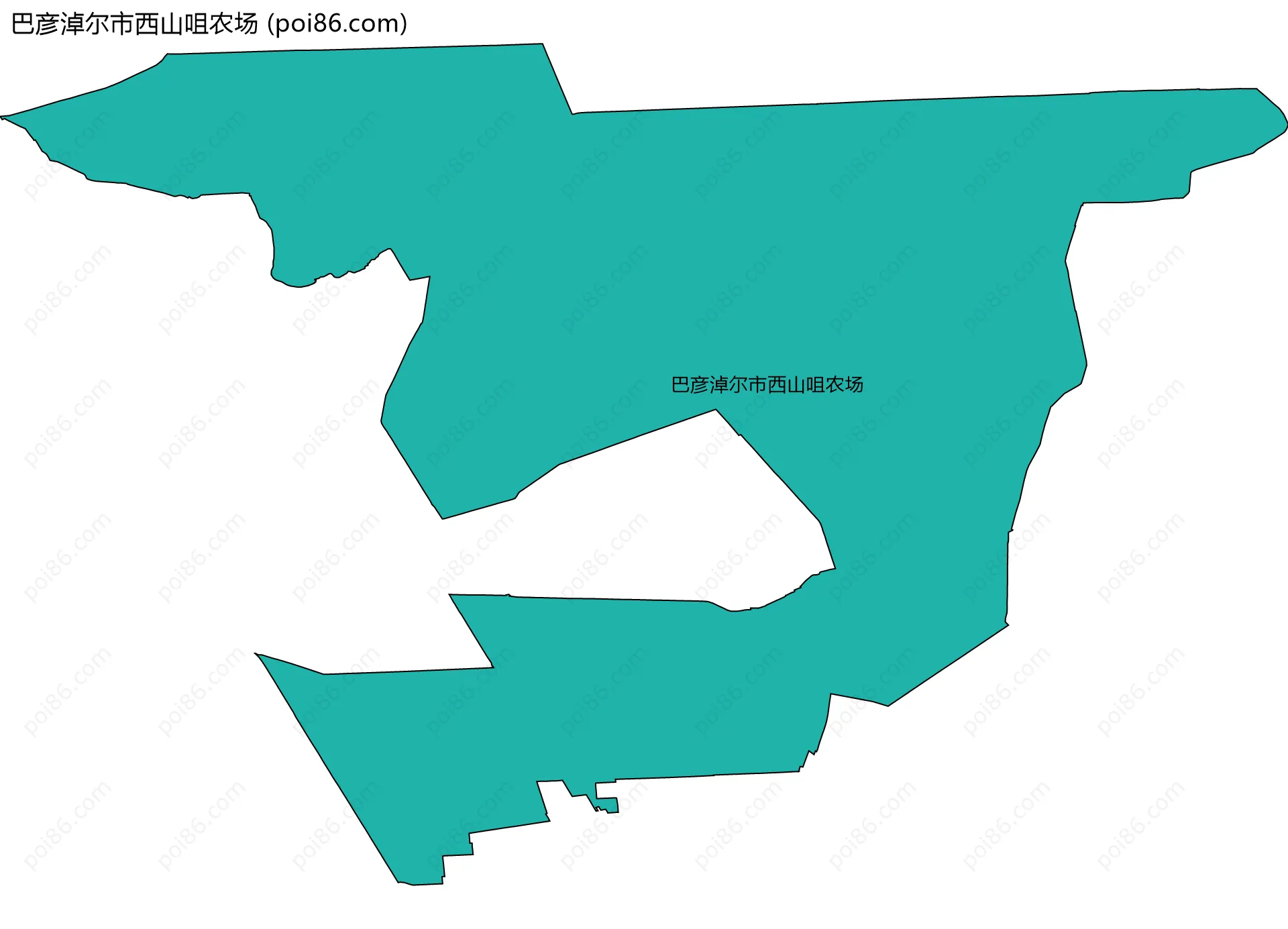 巴彦淖尔市西山咀农场边界地图