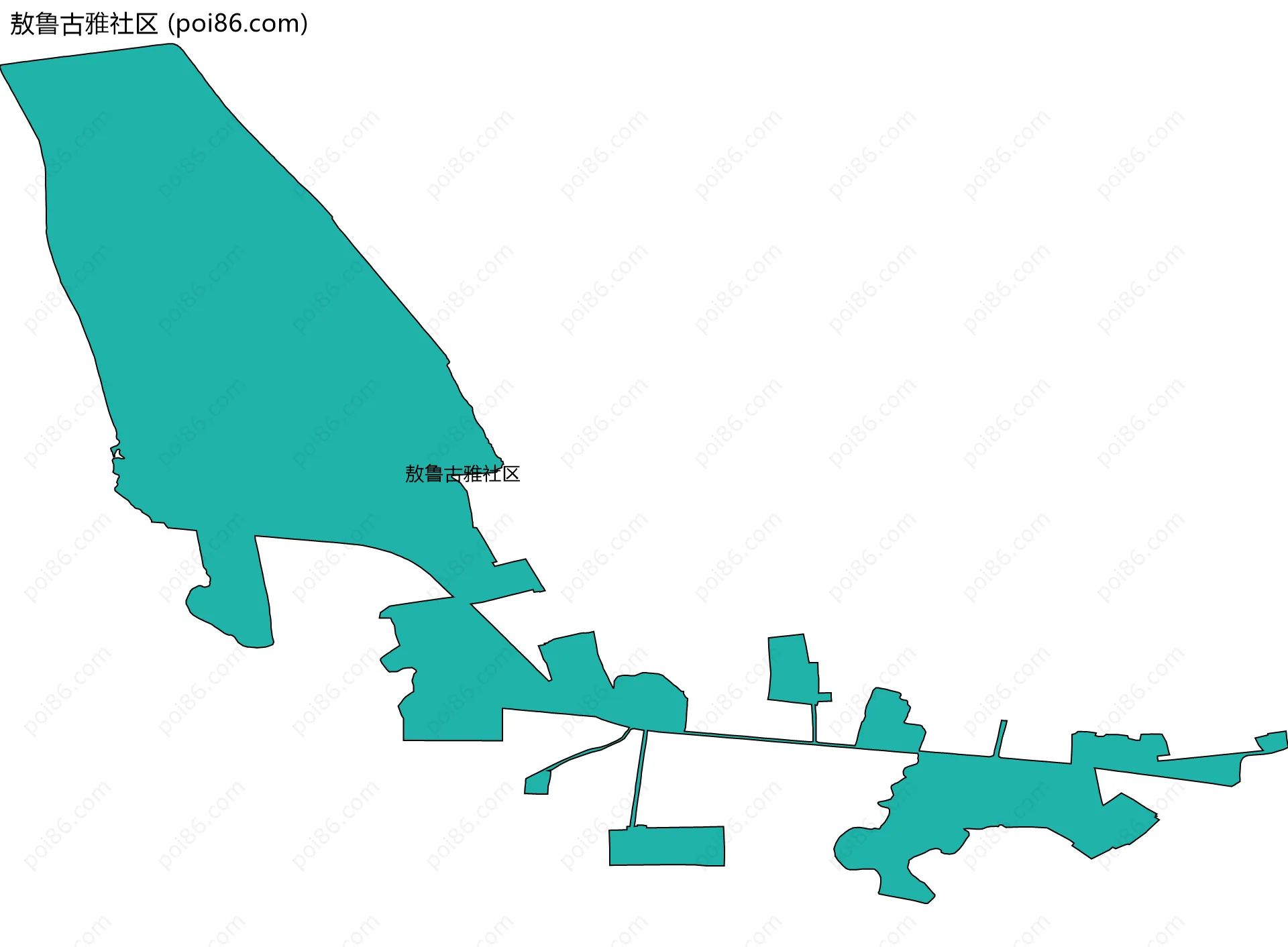 敖鲁古雅社区边界地图