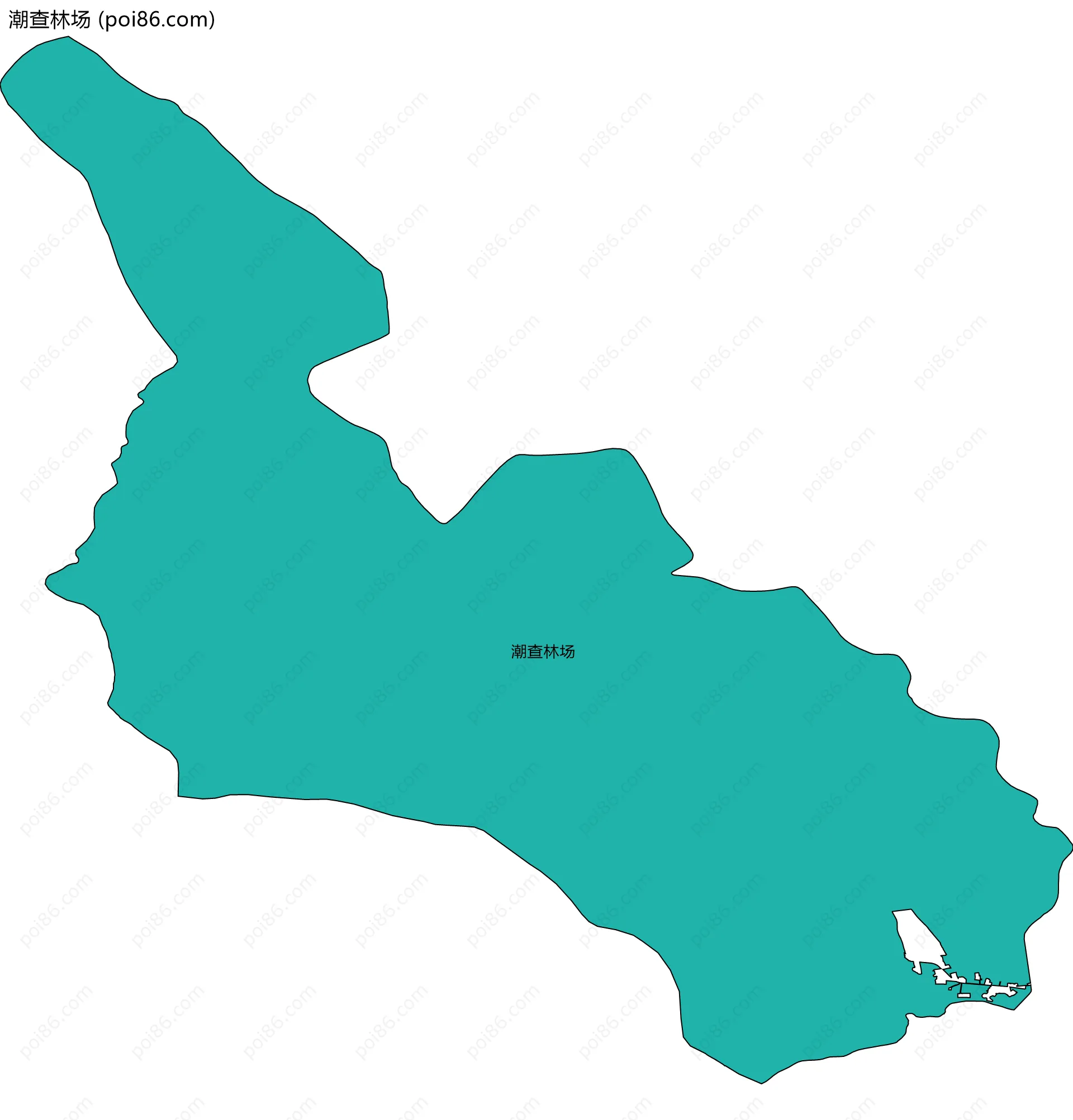 潮查林场边界地图