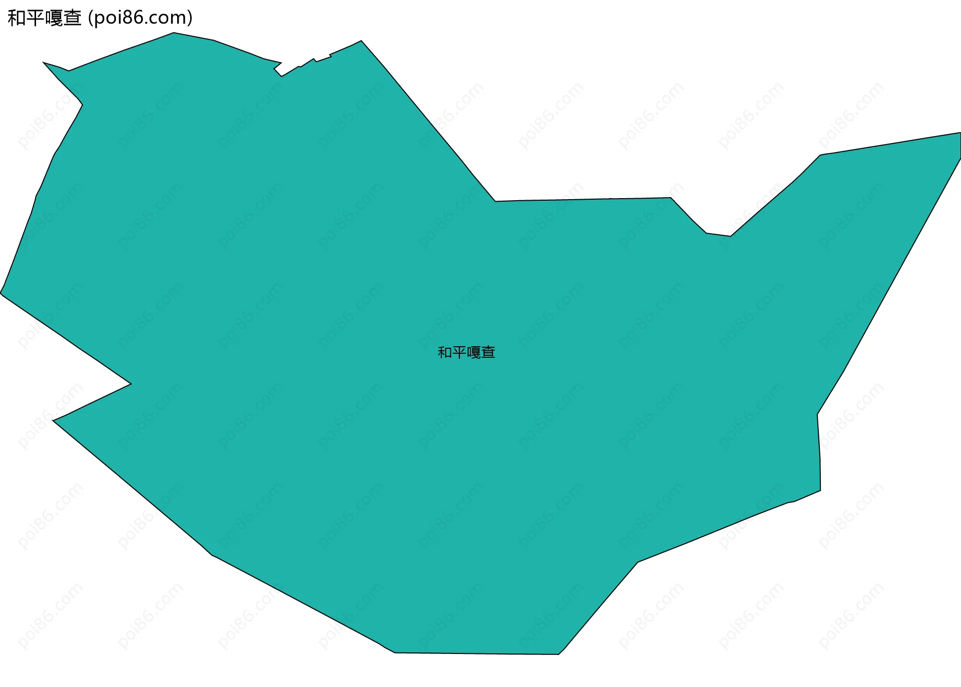 和平嘎查边界地图