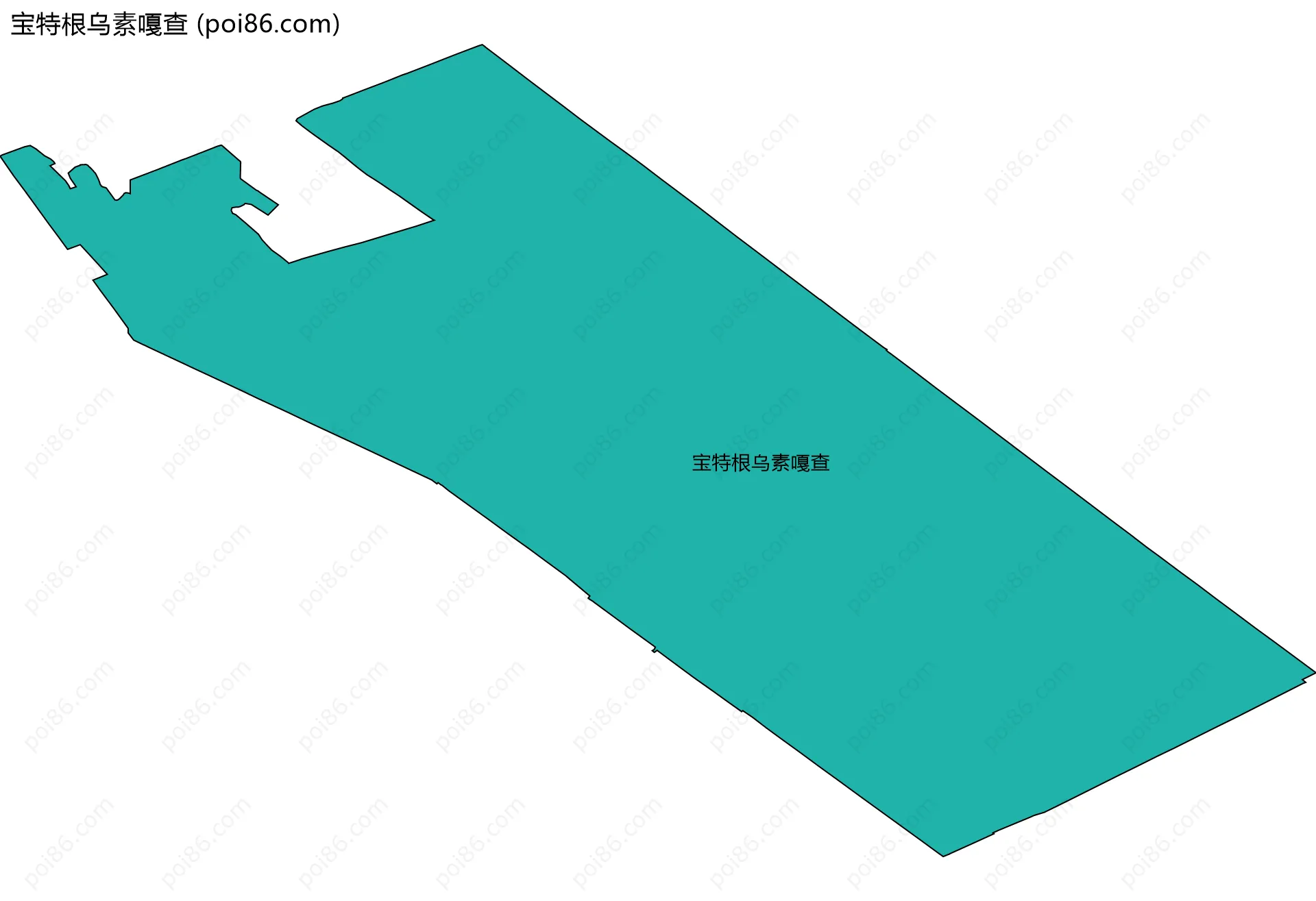 宝特根乌素嘎查边界地图