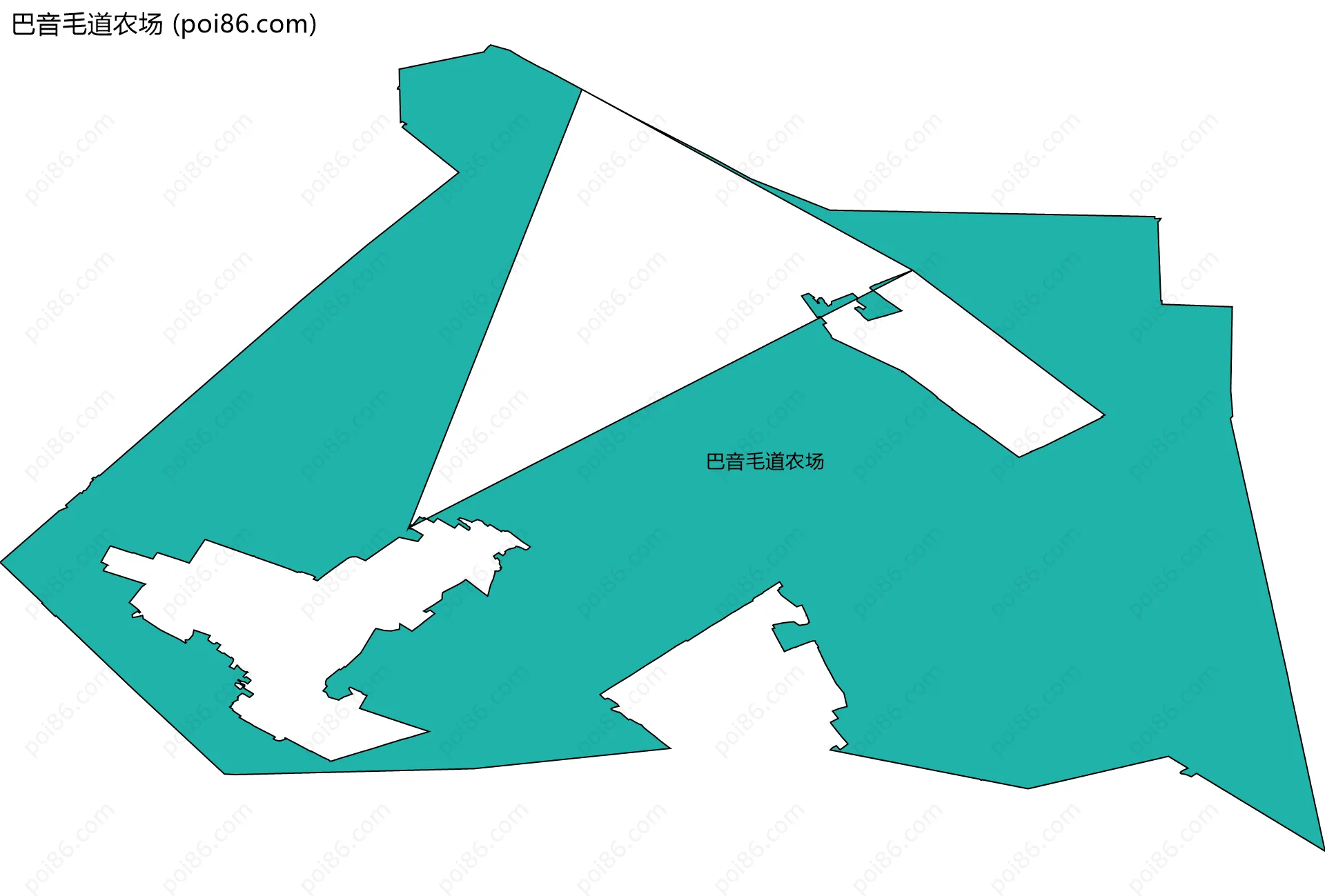 巴音毛道农场边界地图
