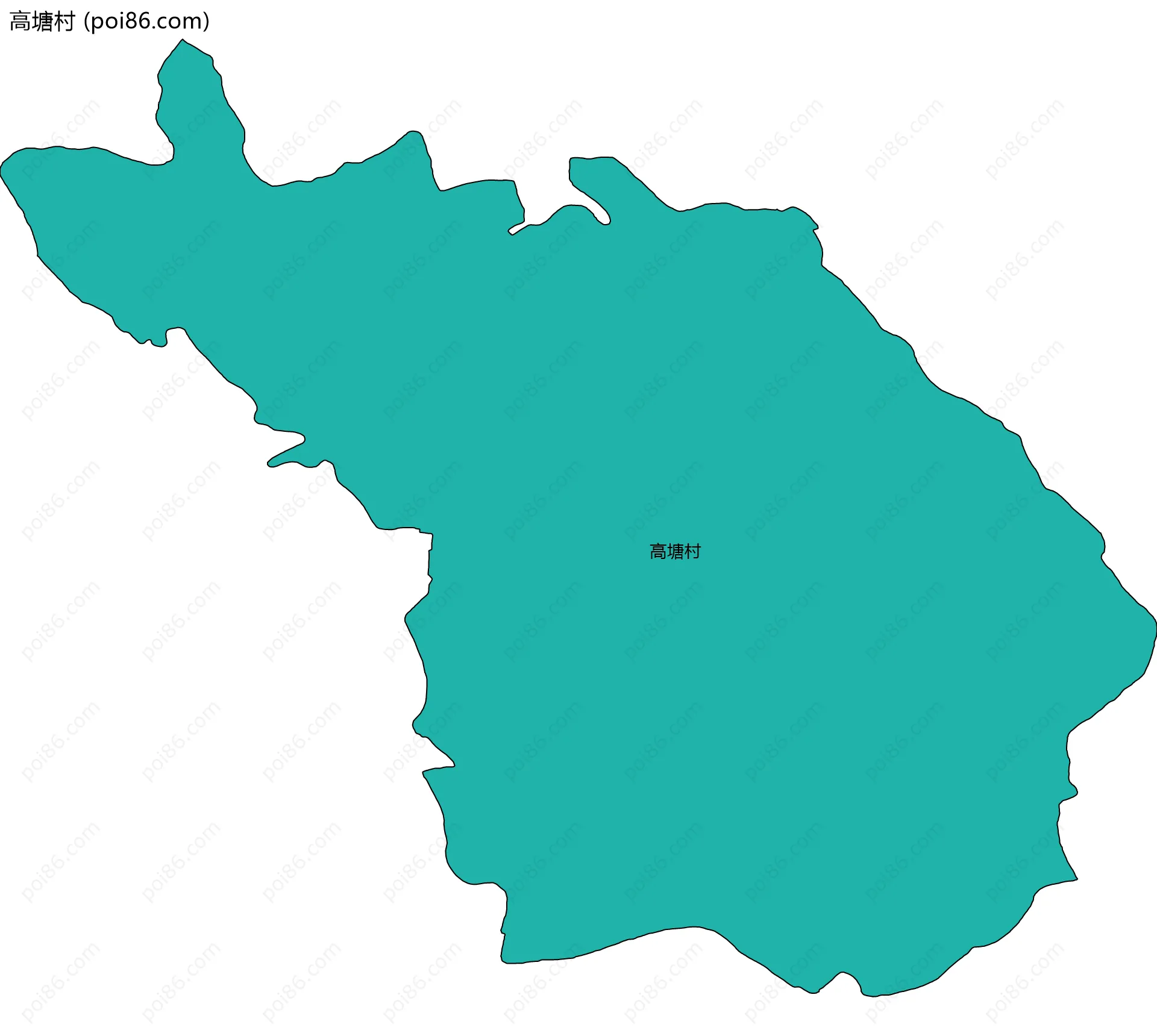 高塘村边界地图