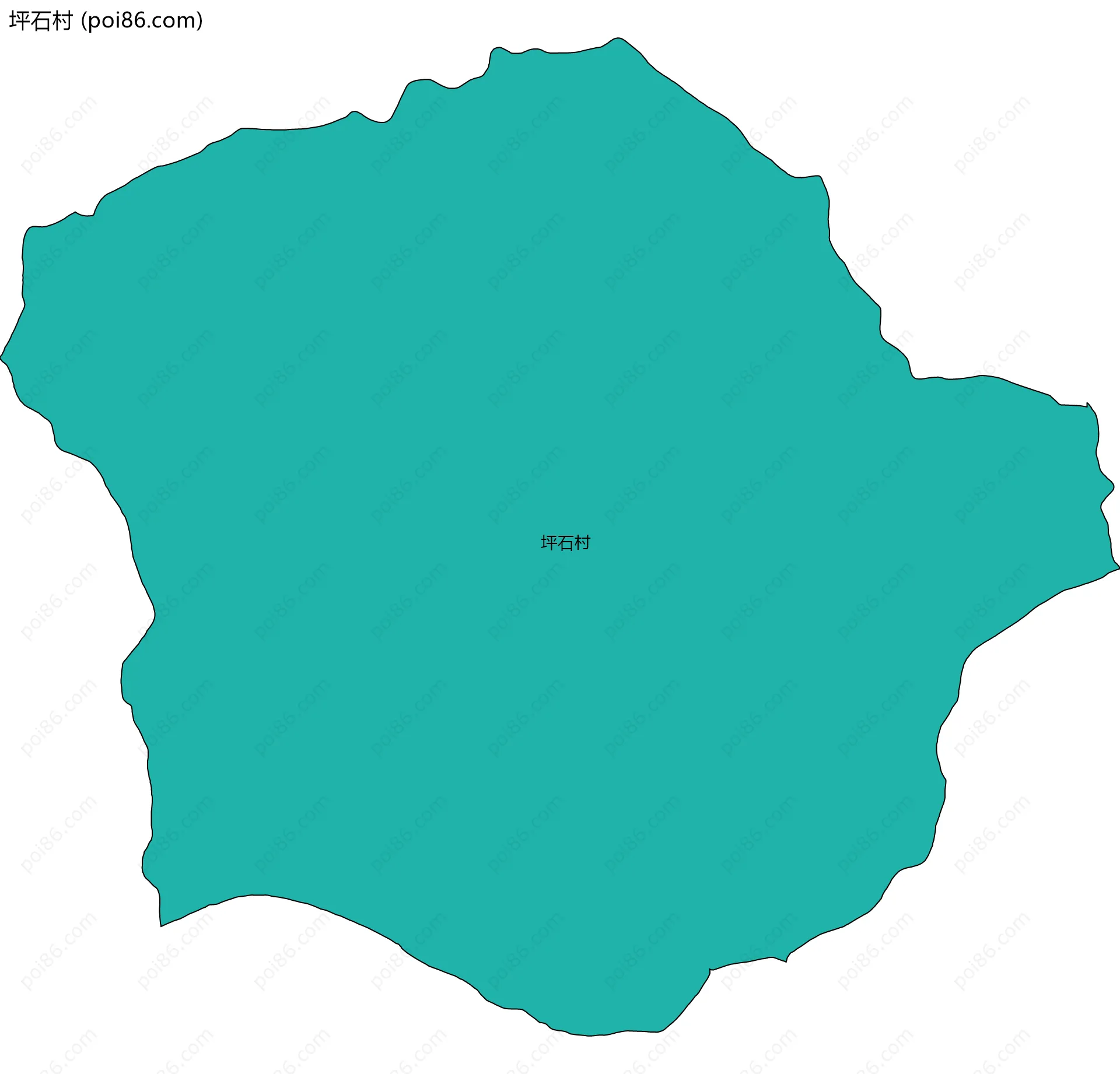 坪石村边界地图