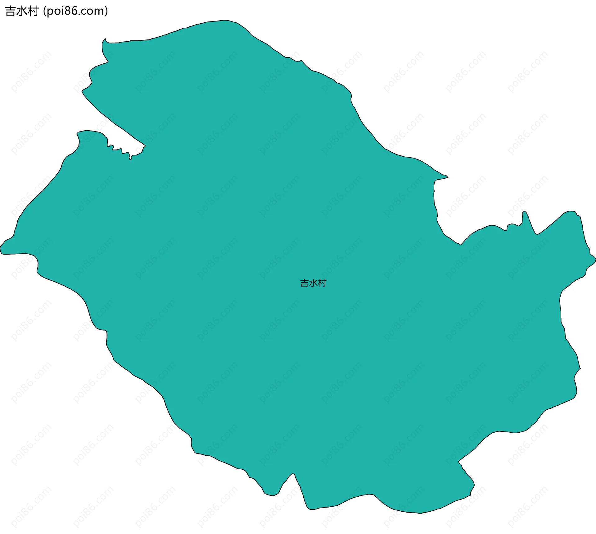 吉水村边界地图