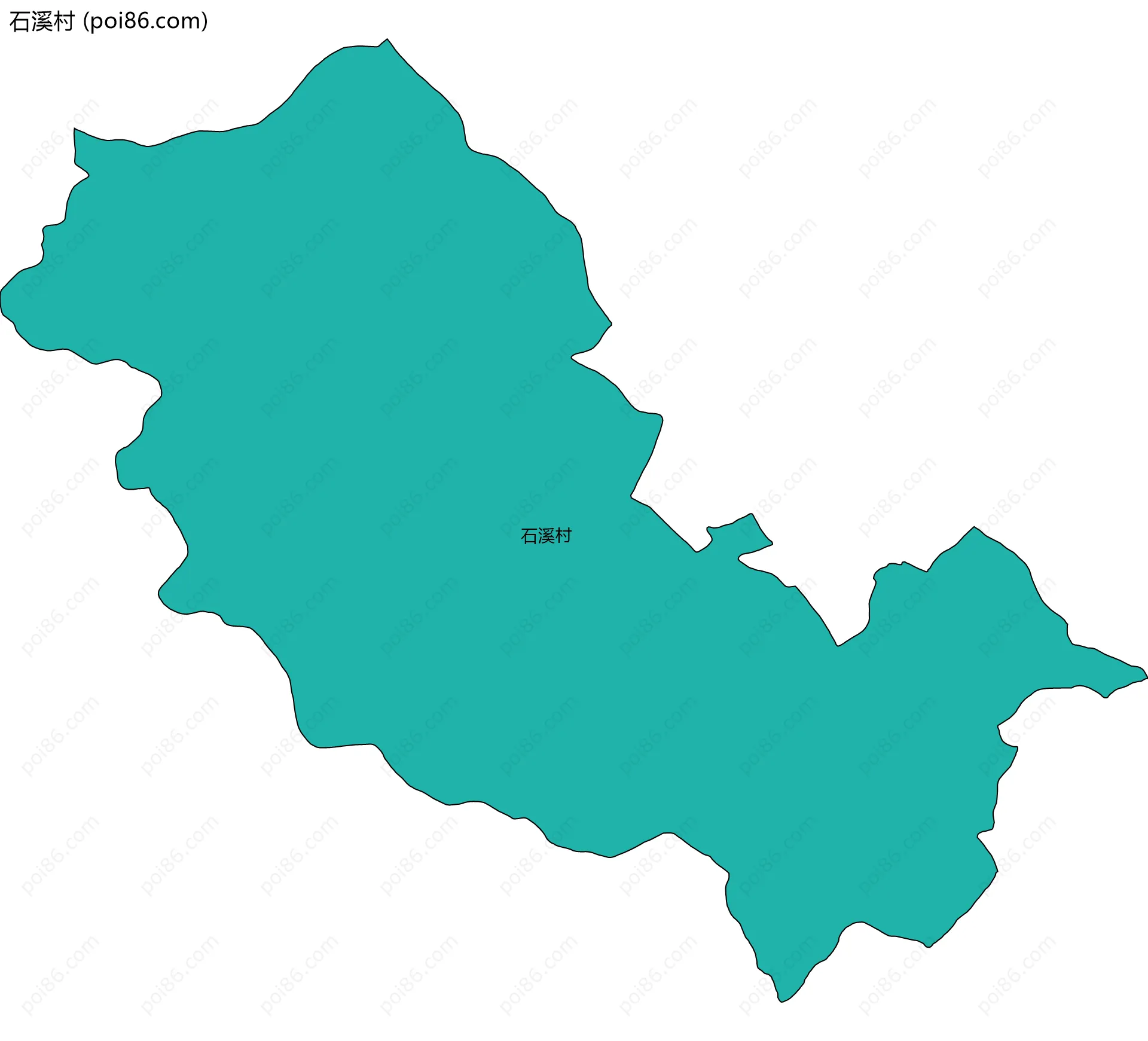 石溪村边界地图