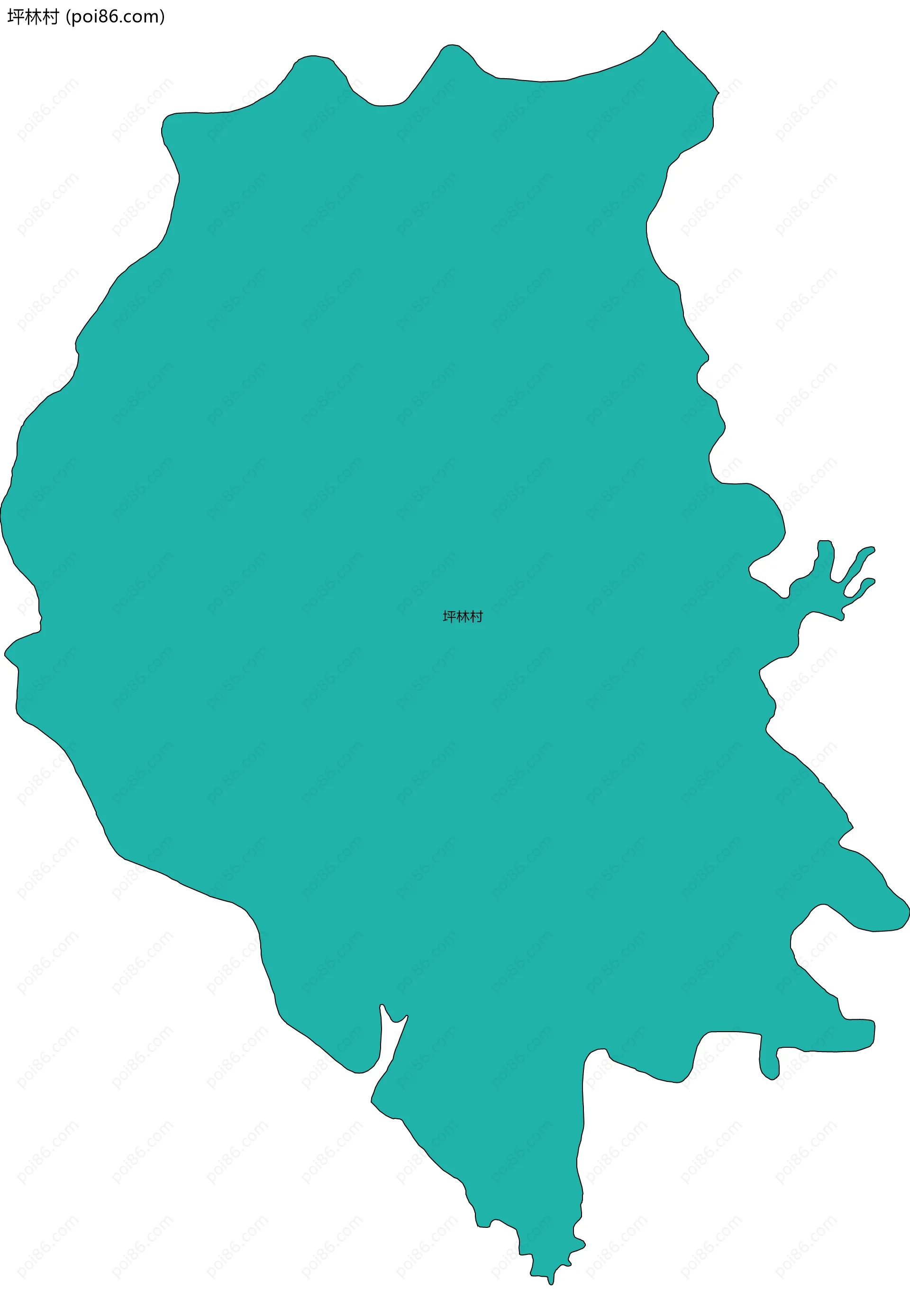 坪林村边界地图