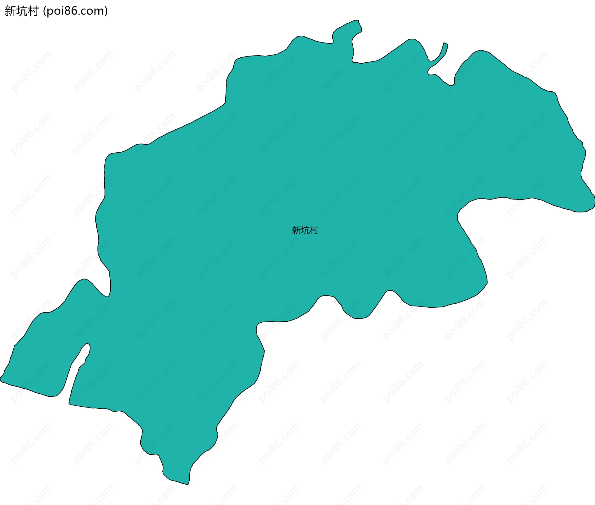 新坑村边界地图