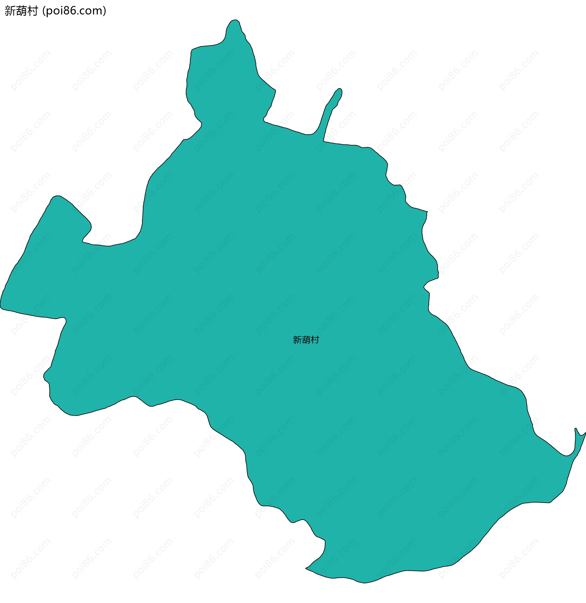 新葫村边界地图