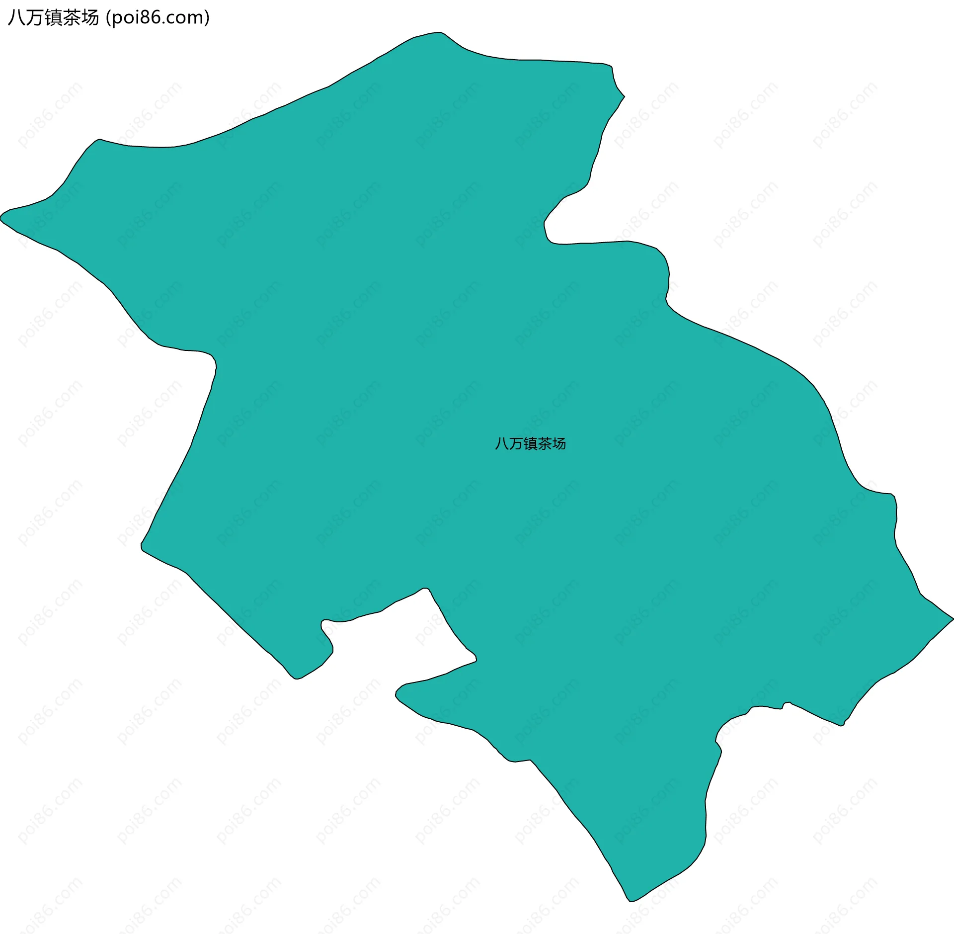 八万镇茶场边界地图