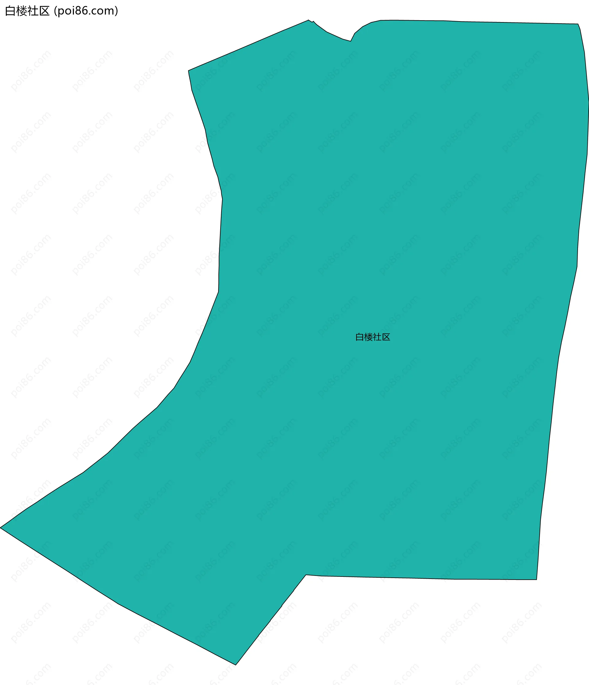 白楼社区边界地图