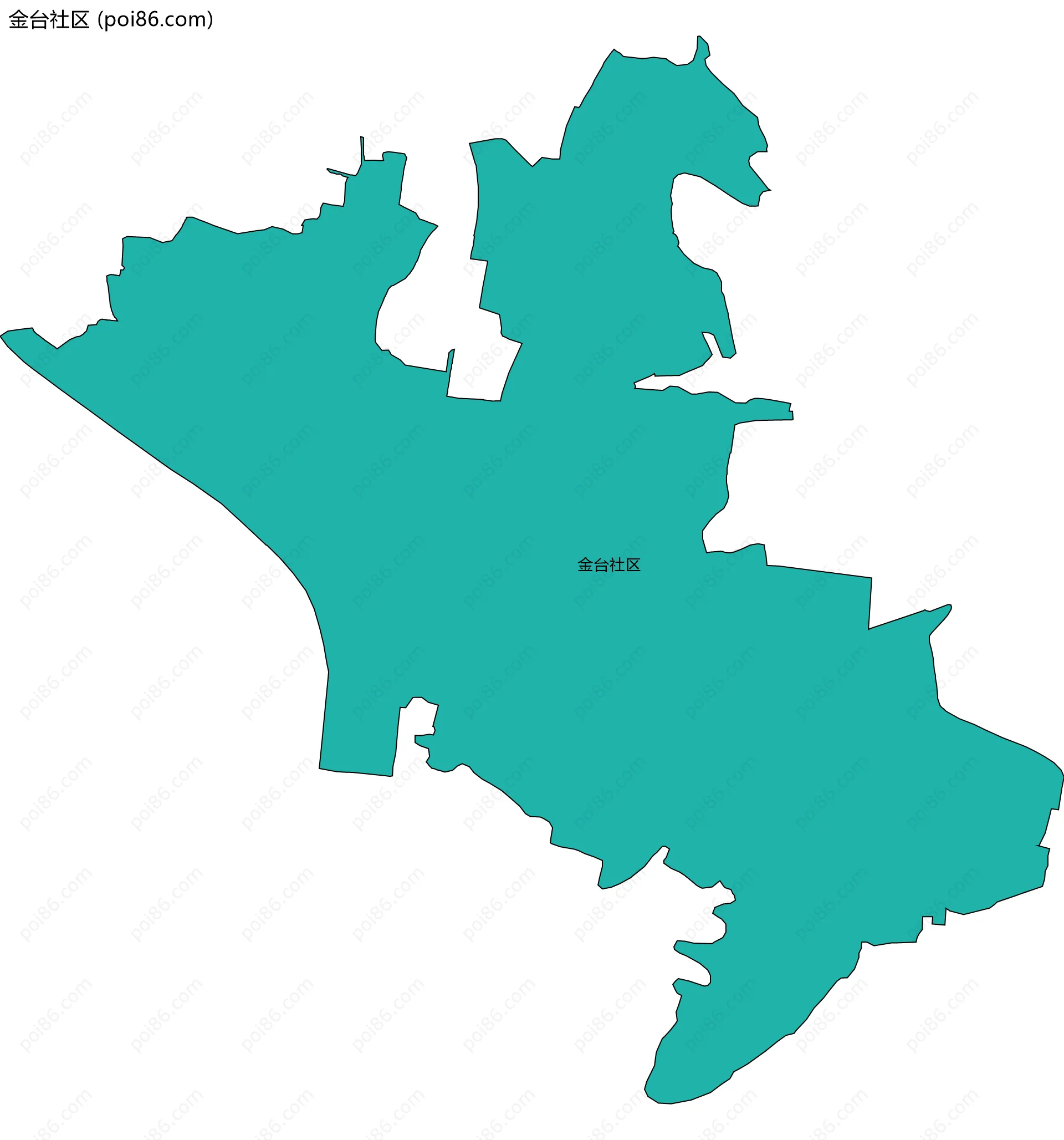 金台社区边界地图