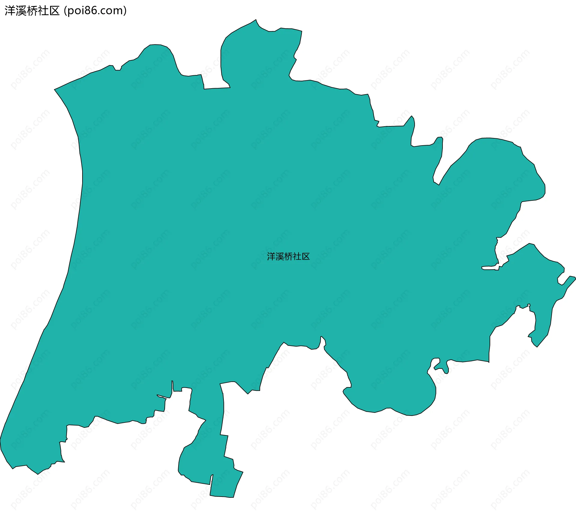 洋溪桥社区边界地图