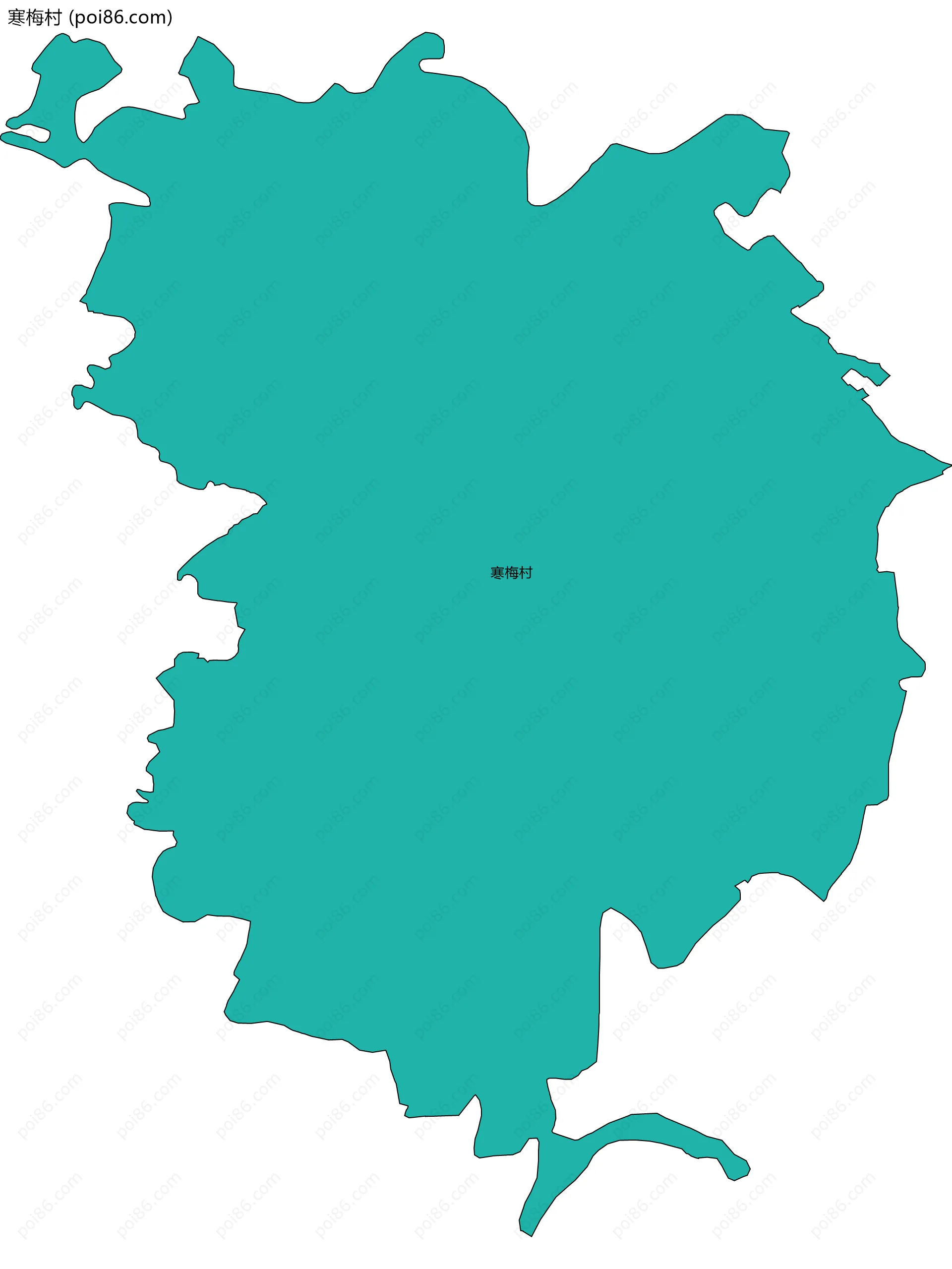寒梅村边界地图