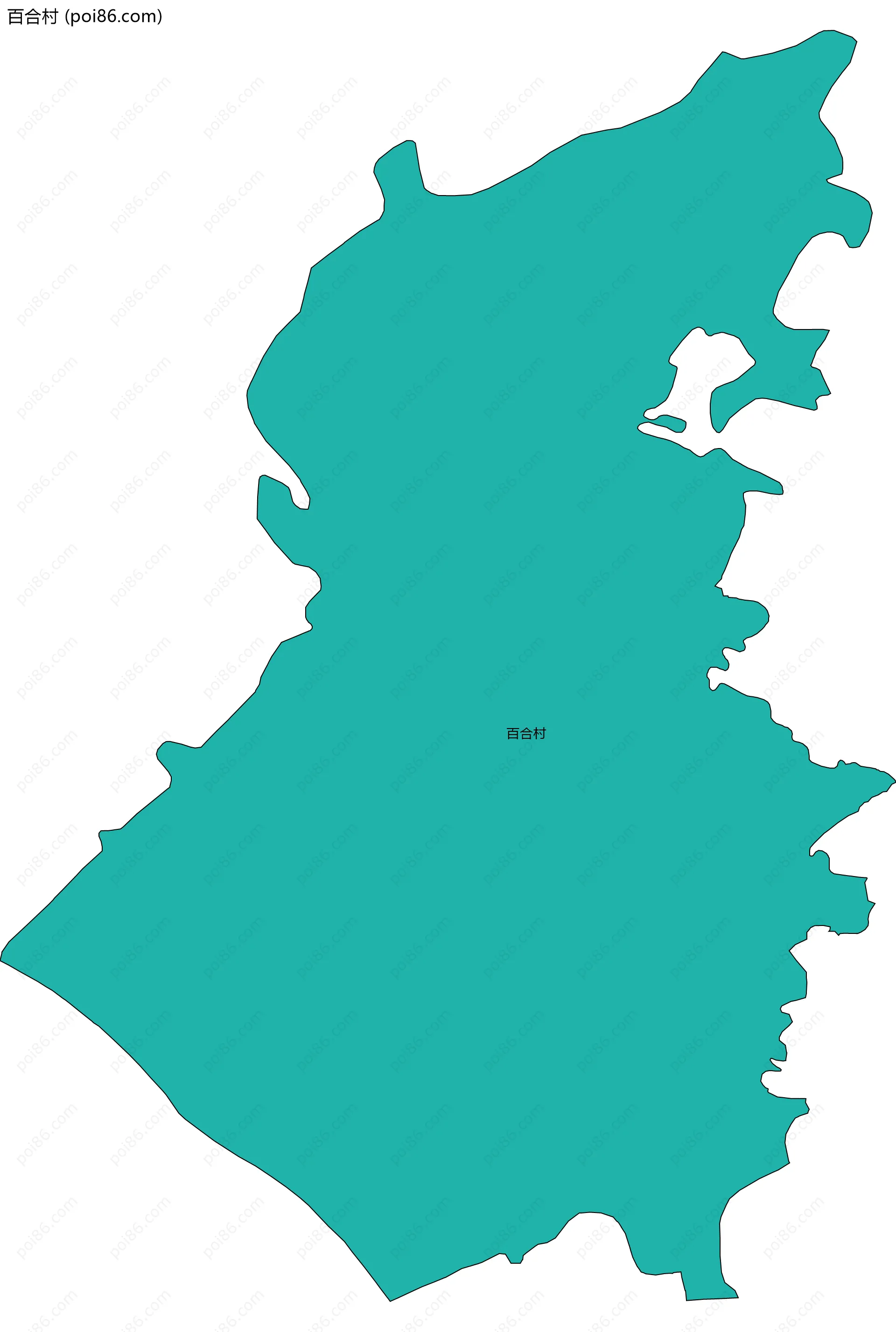 百合村边界地图