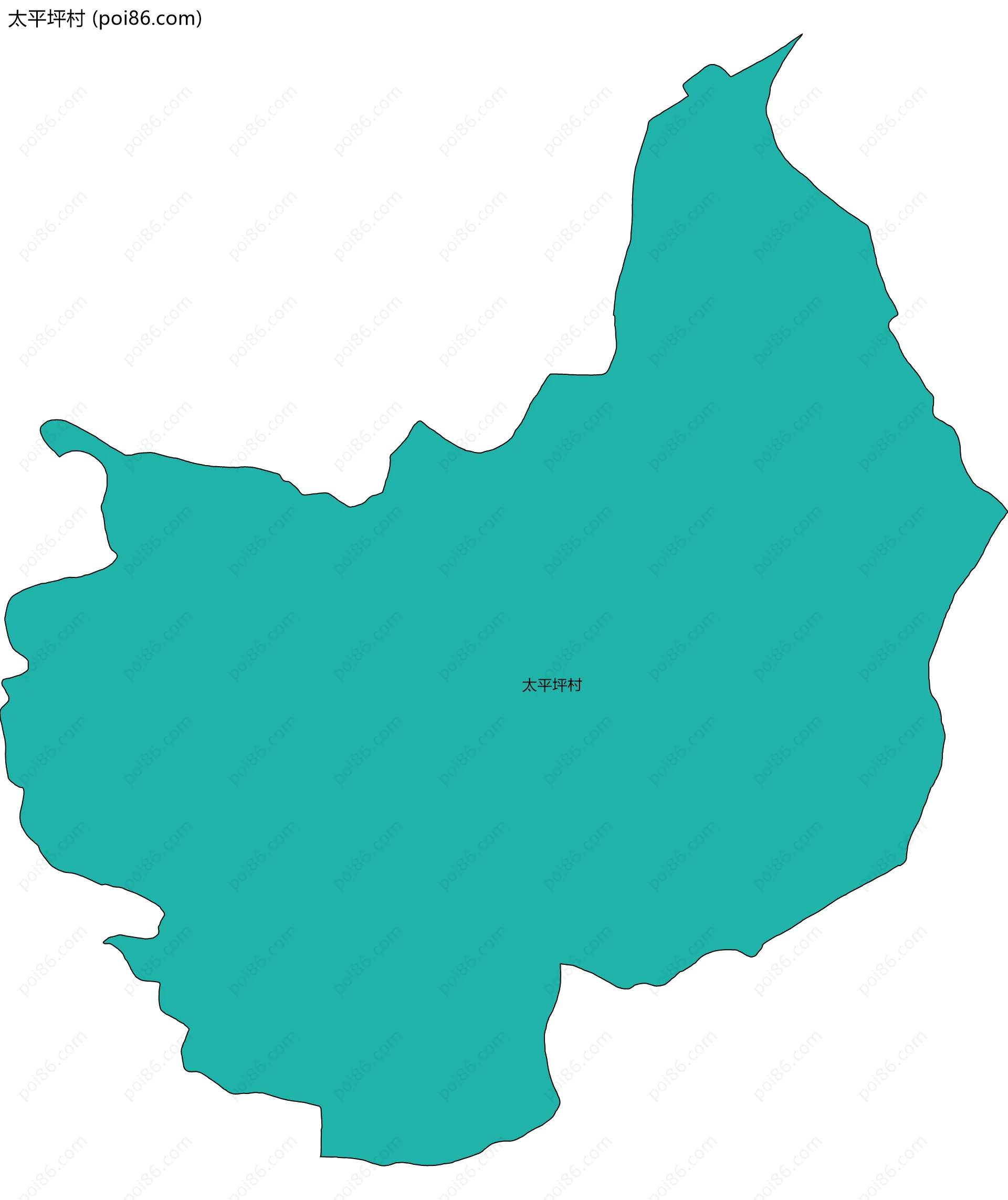 太平坪村边界地图