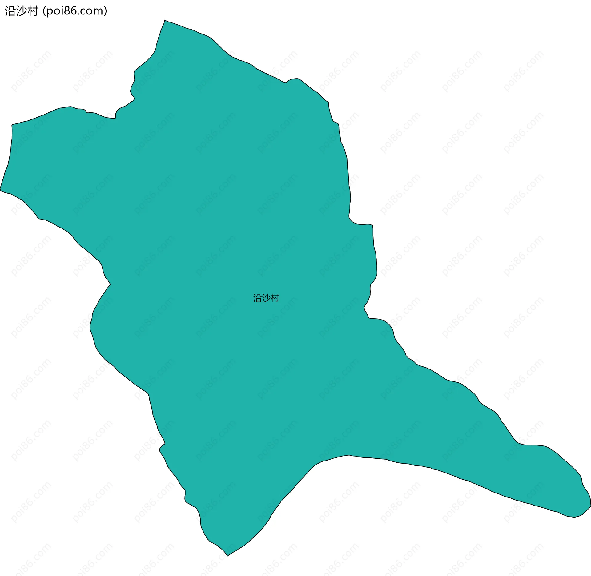 沿沙村边界地图