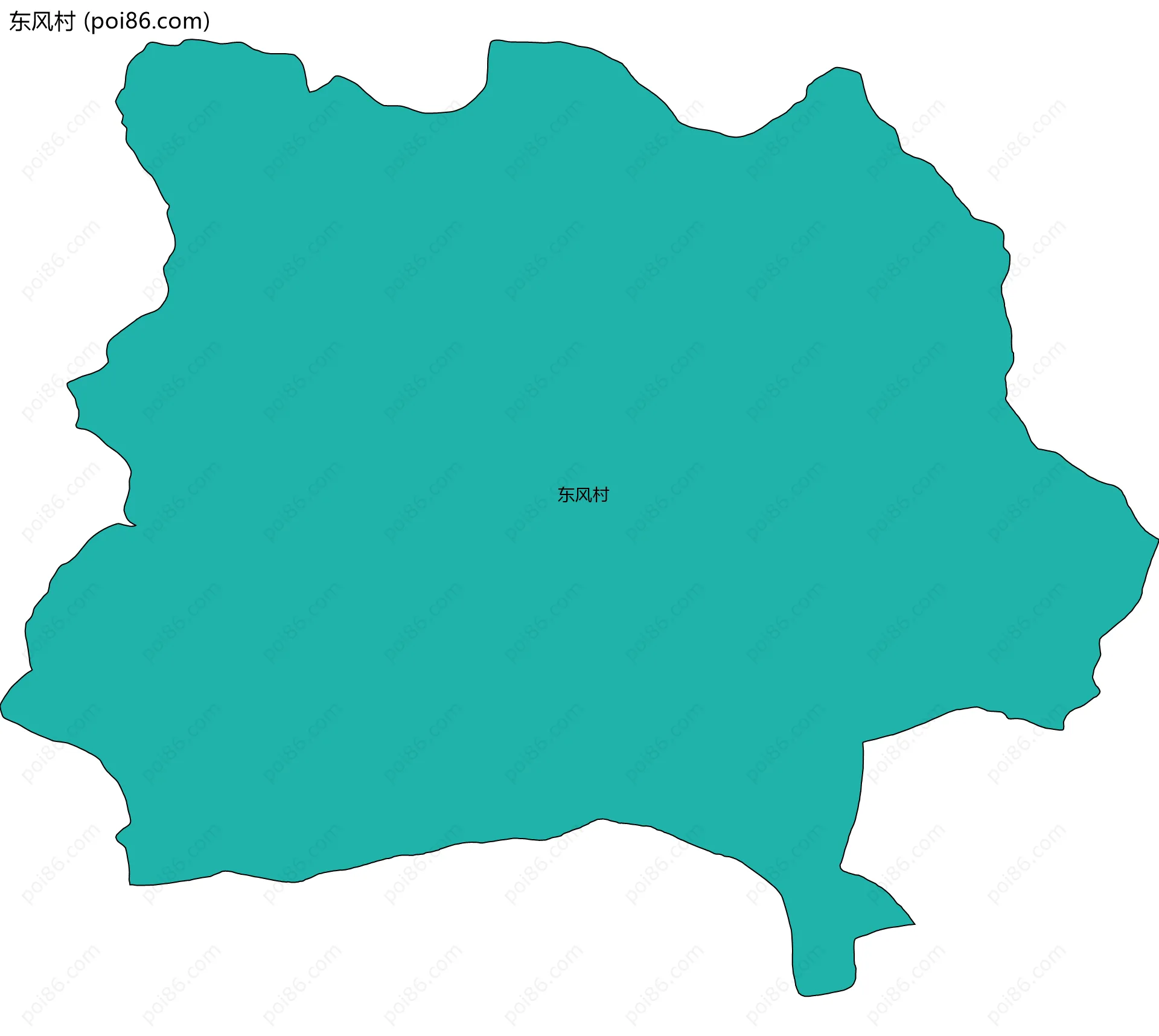 东风村边界地图