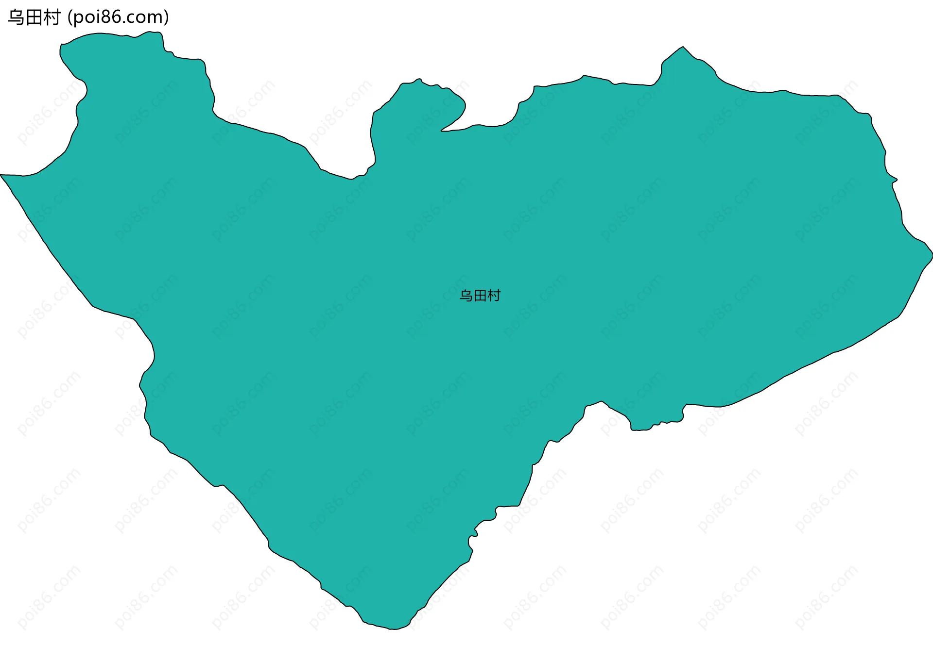 乌田村边界地图