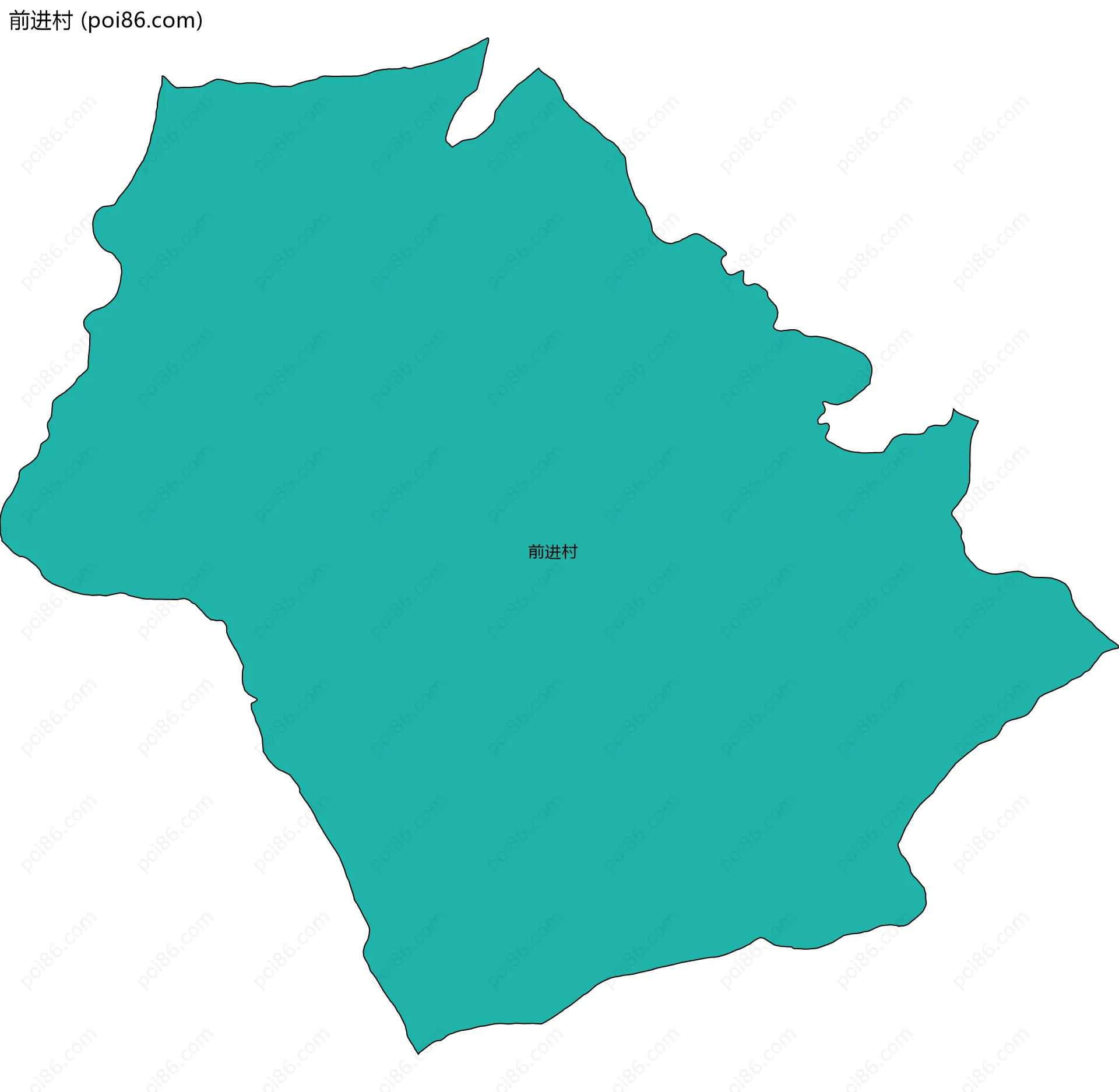 前进村边界地图
