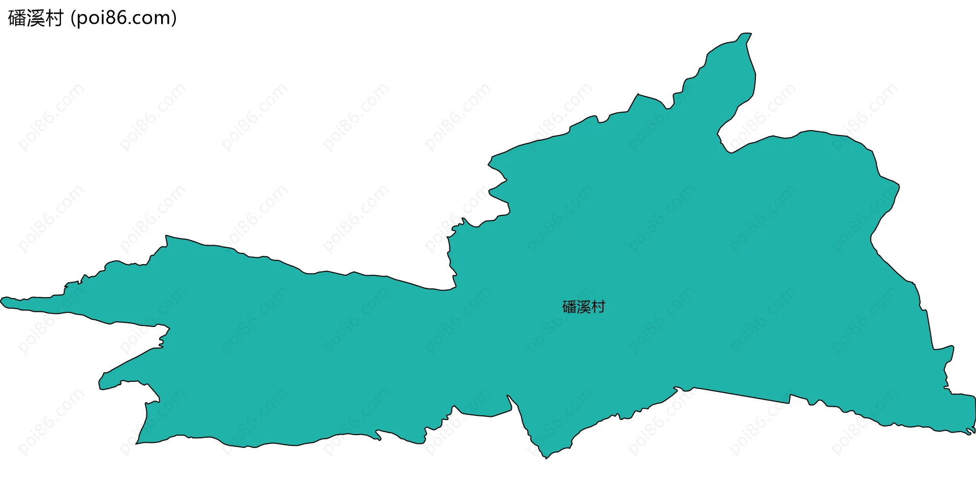 磻溪村边界地图